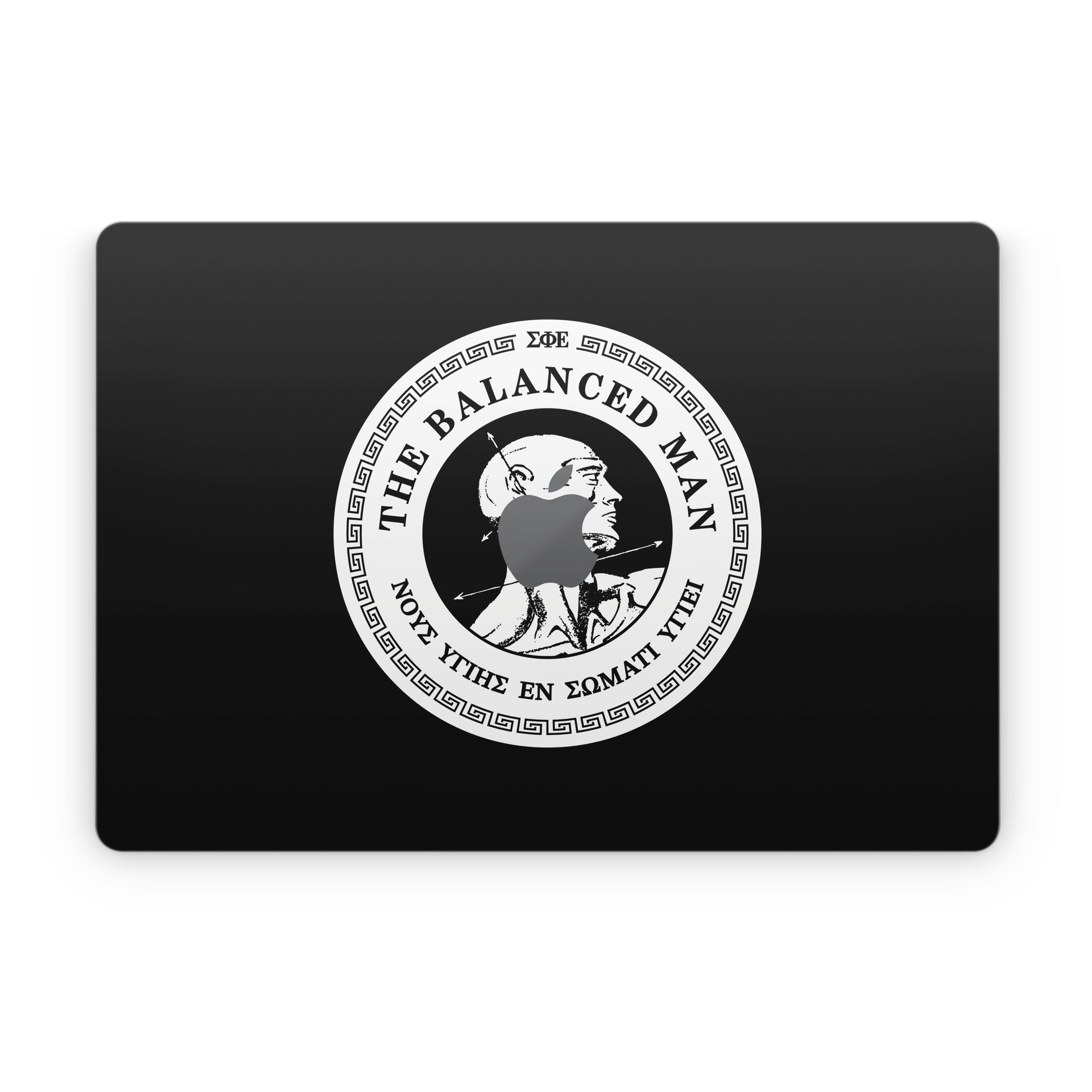 Sigma Phi Epsilon Balanced Man Black - Apple MacBook Skin