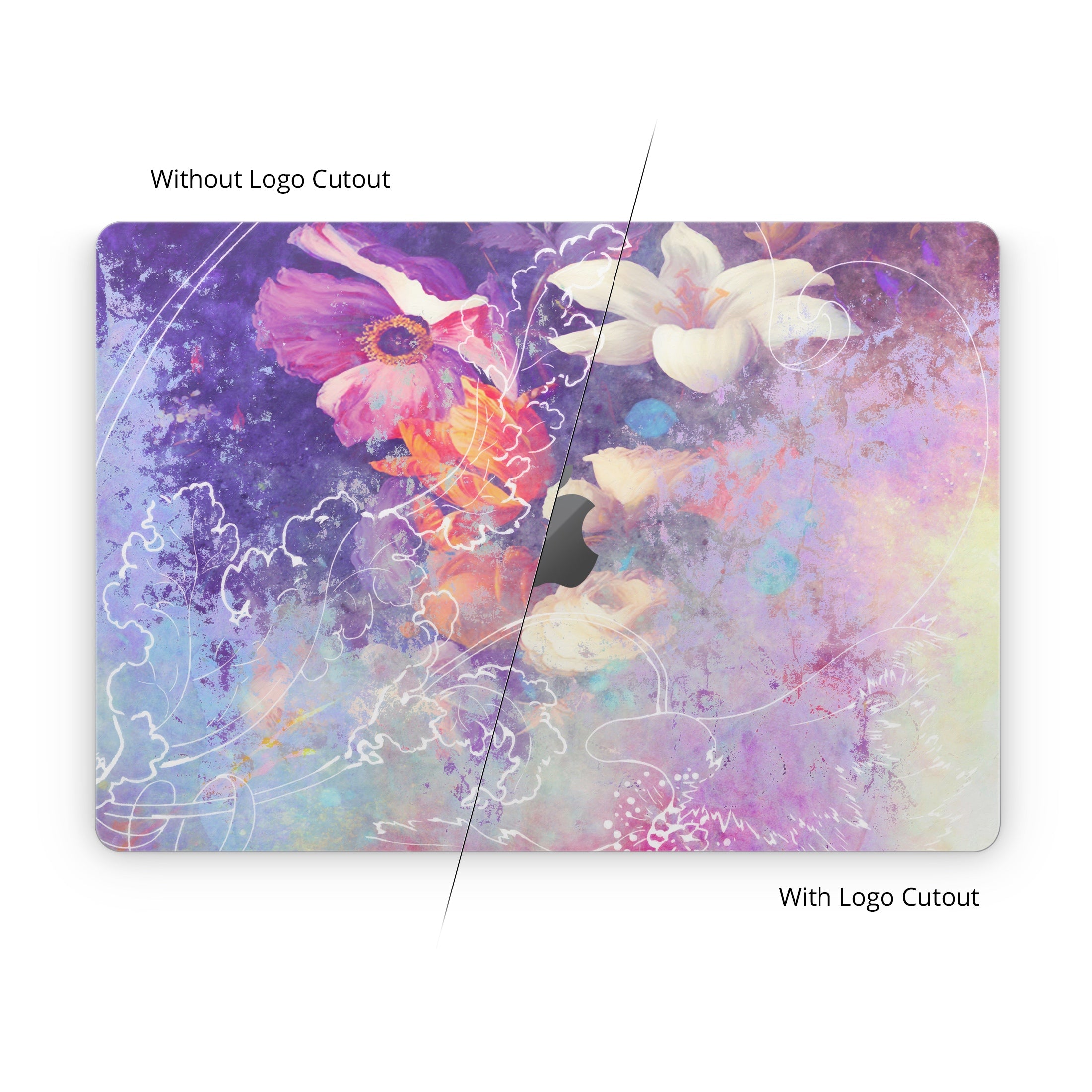 Sketch Flowers Lily - Apple MacBook Skin