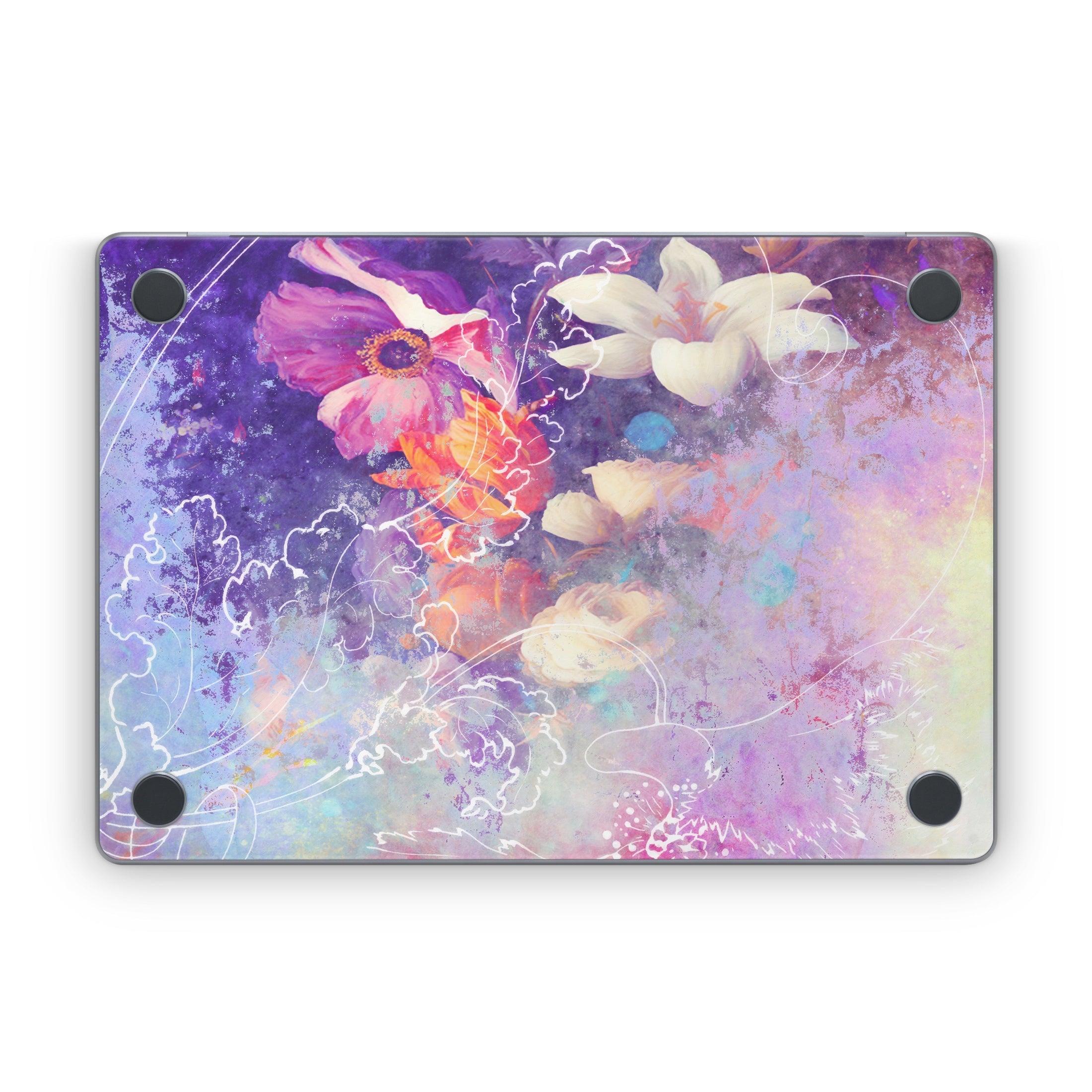 Sketch Flowers Lily - Apple MacBook Skin