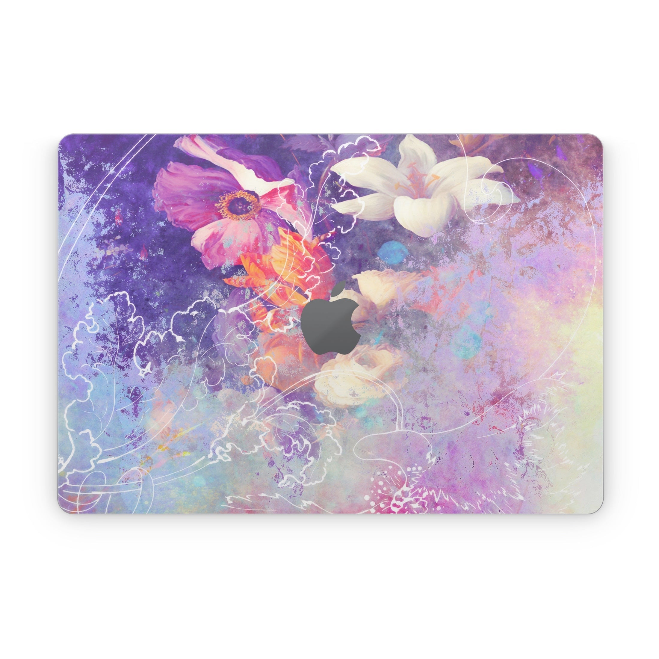 Sketch Flowers Lily - Apple MacBook Skin