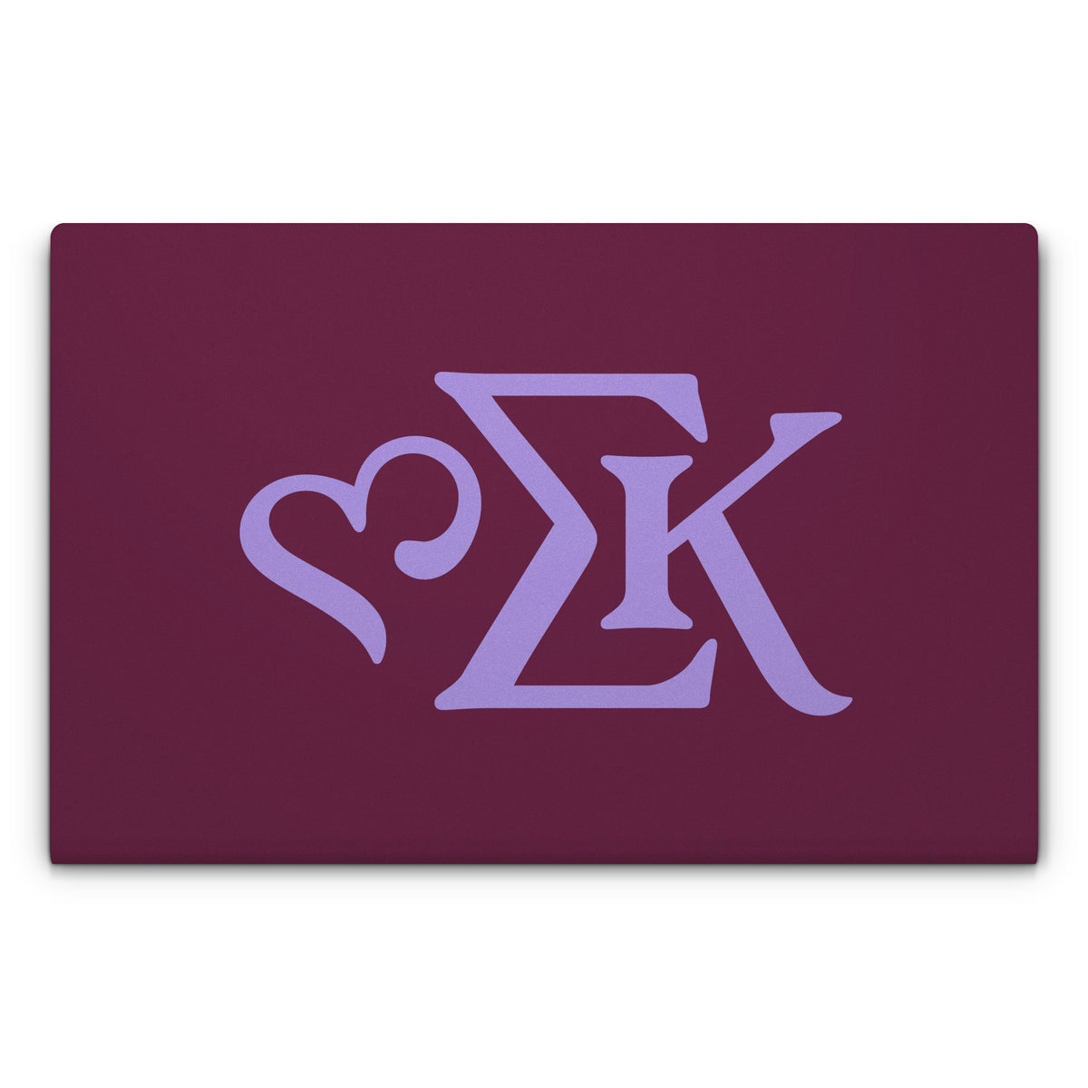 Sigma Kappa Greek Letters Legacy Lavender on Mary Maroon - Apple MacBook Skin