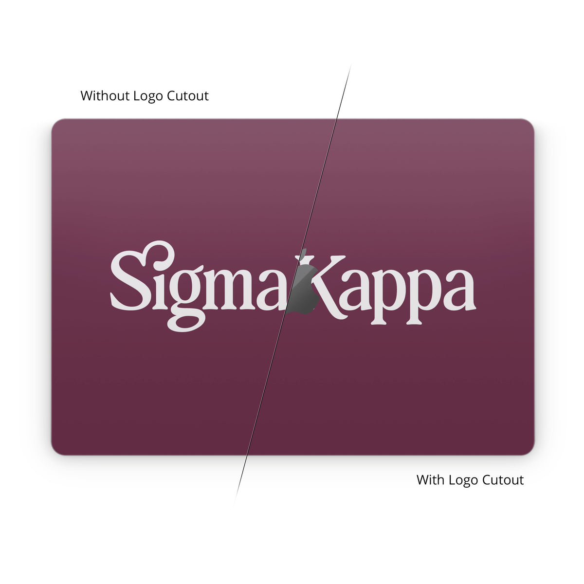 Sigma Kappa Primary Logo Dove Love on Mary Maroon - Apple MacBook Skin