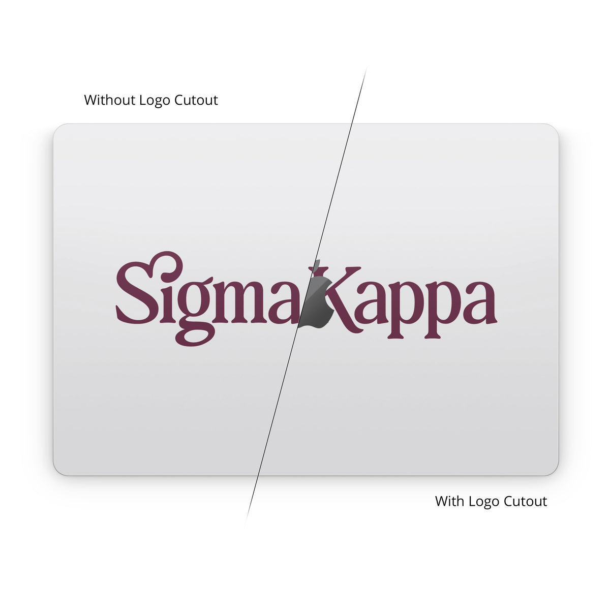 Sigma Kappa Primary Logo Mary Maroon on Dove Love - Apple MacBook Skin