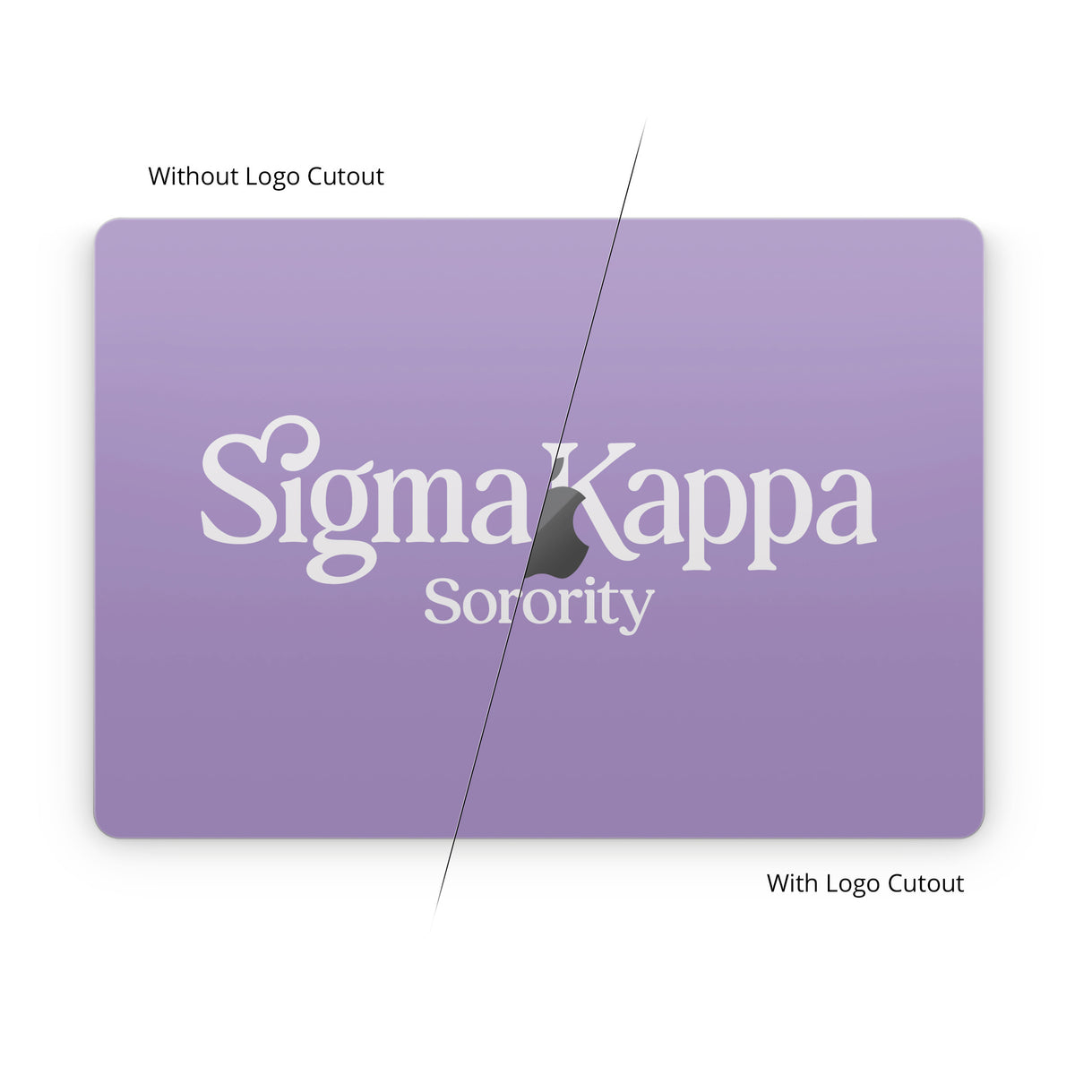 Sigma Kappa Sorority Logo Dove Love on Legacy Lavender - Apple MacBook Skin