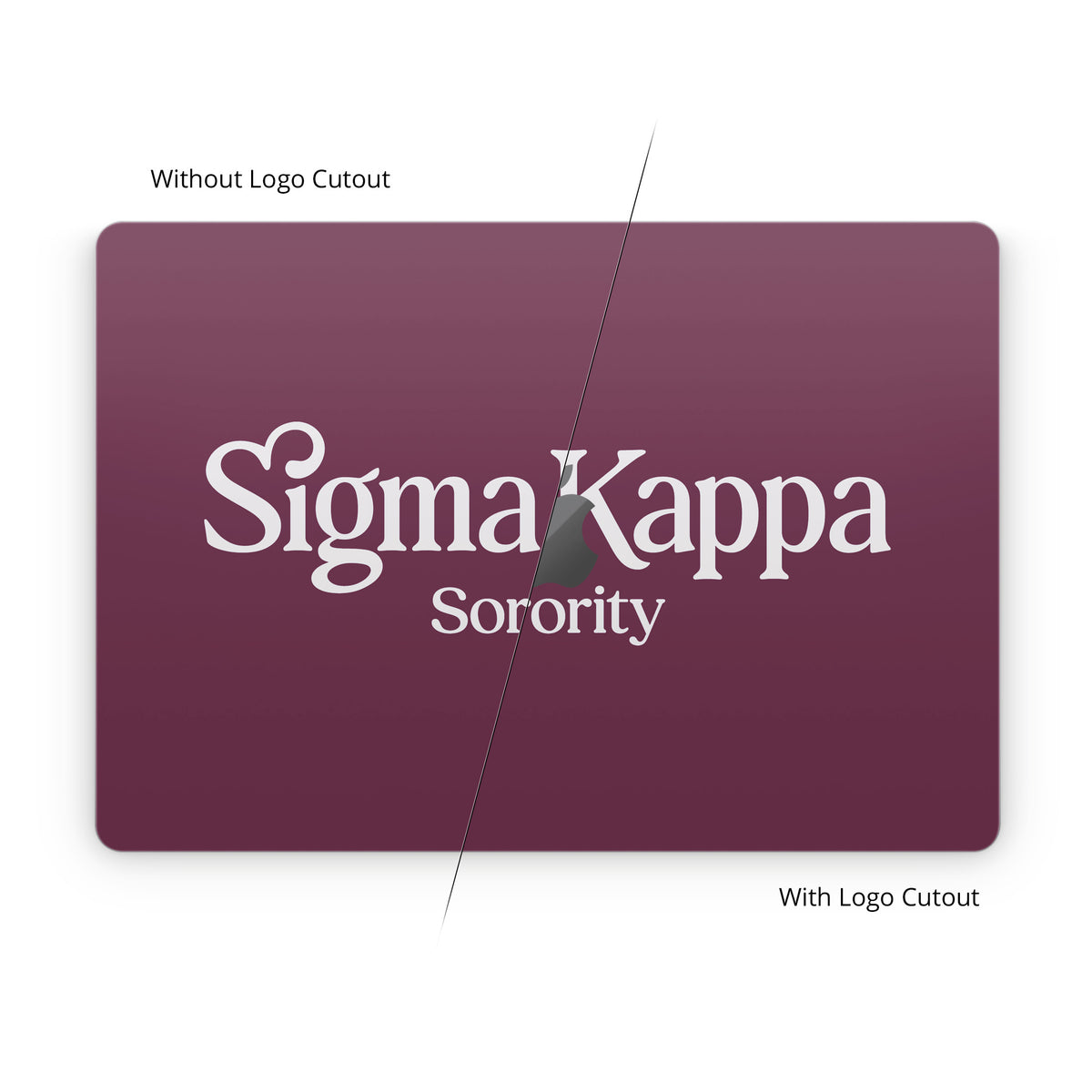 Sigma Kappa Sorority Logo Dove Love on Mary Maroon - Apple MacBook Skin