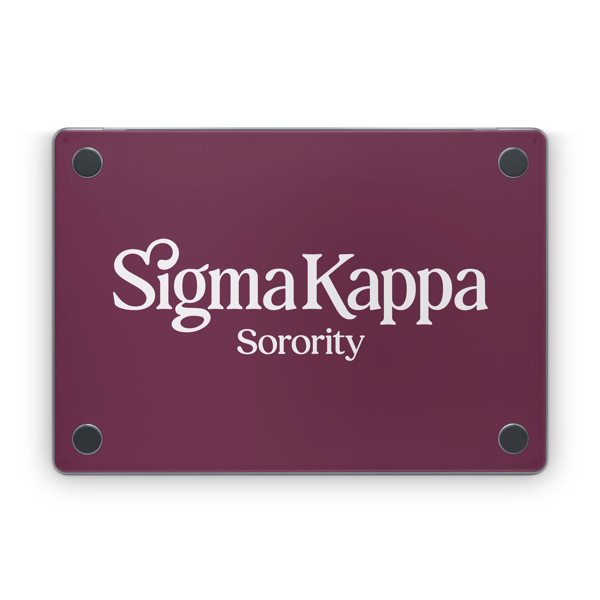 Sigma Kappa Sorority Logo Dove Love on Mary Maroon - Apple MacBook Skin