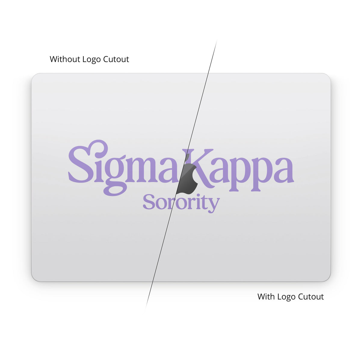Sigma Kappa Sorority Logo Legacy Lavender on Dove Love - Apple MacBook Skin