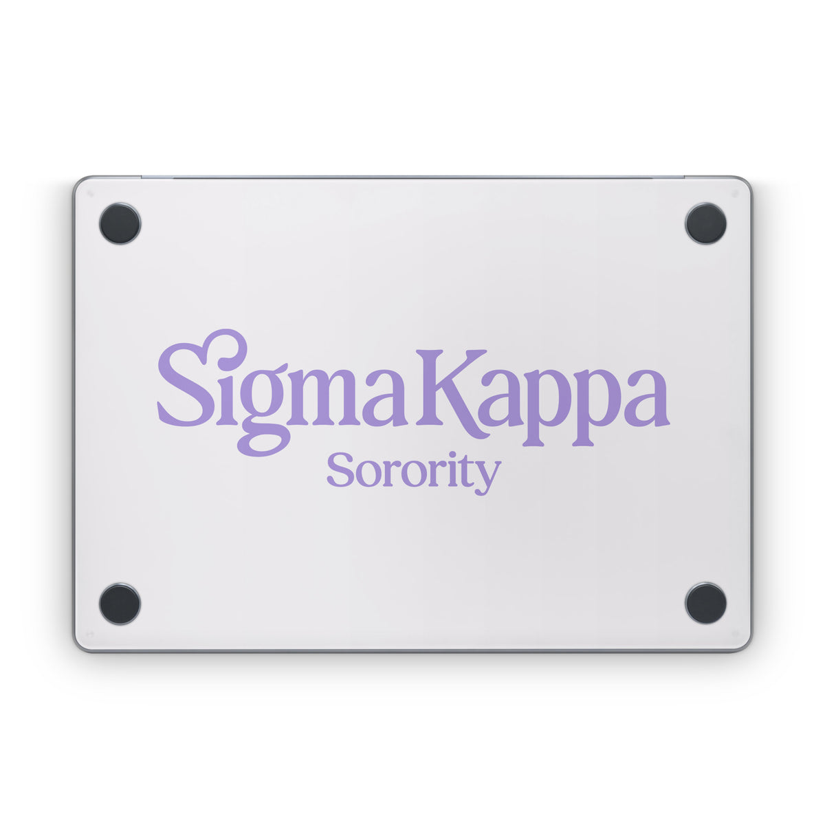Sigma Kappa Sorority Logo Legacy Lavender on Dove Love - Apple MacBook Skin