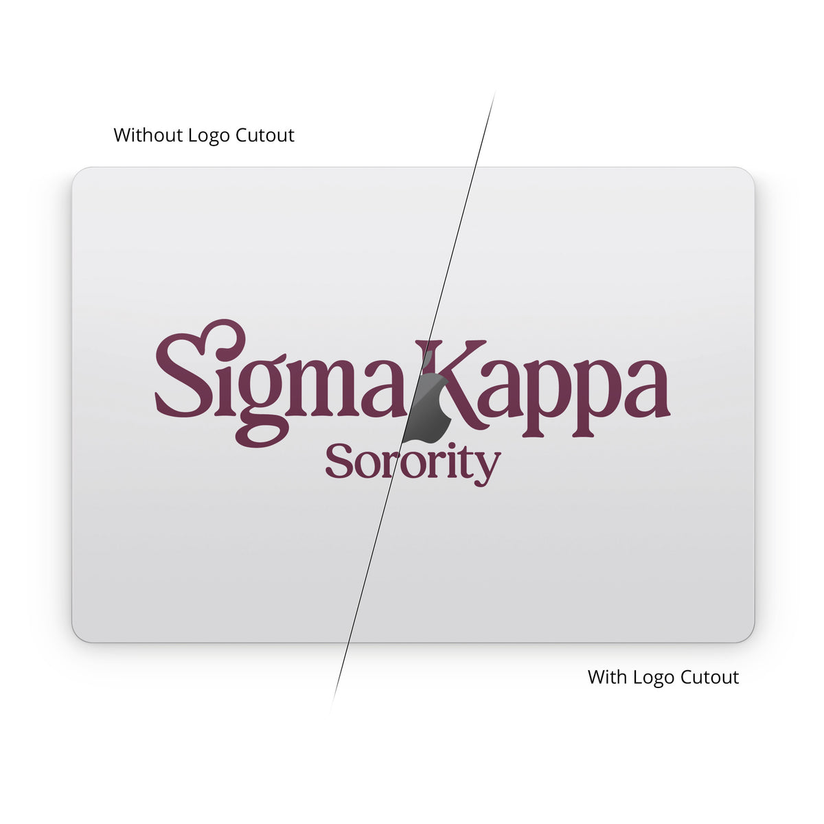 Sigma Kappa Sorority Logo Mary Maroon on Dove Love - Apple MacBook Skin