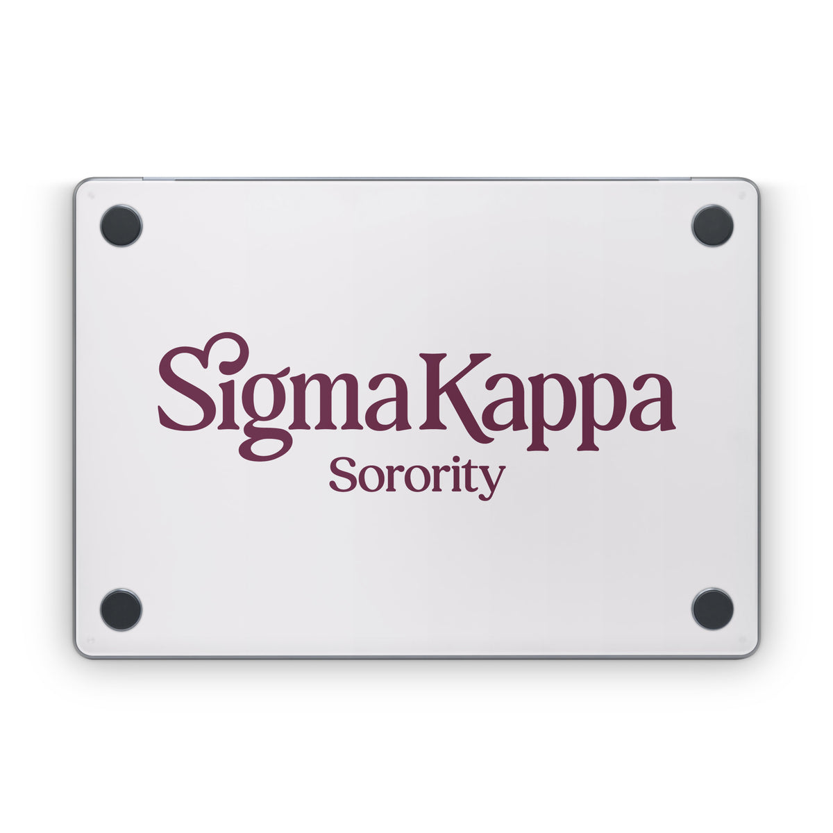 Sigma Kappa Sorority Logo Mary Maroon on Dove Love - Apple MacBook Skin