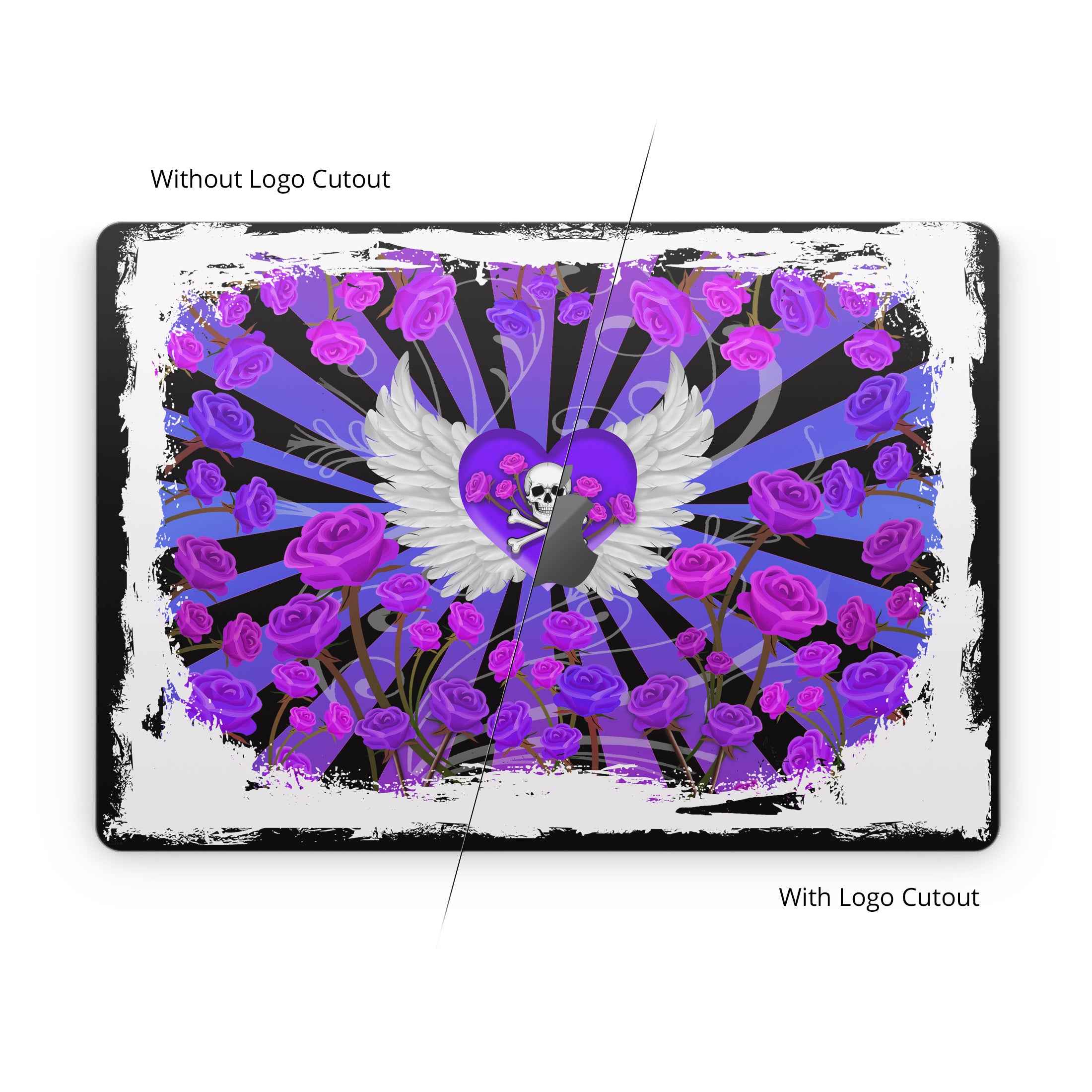 Skull and Roses - Apple MacBook Skin