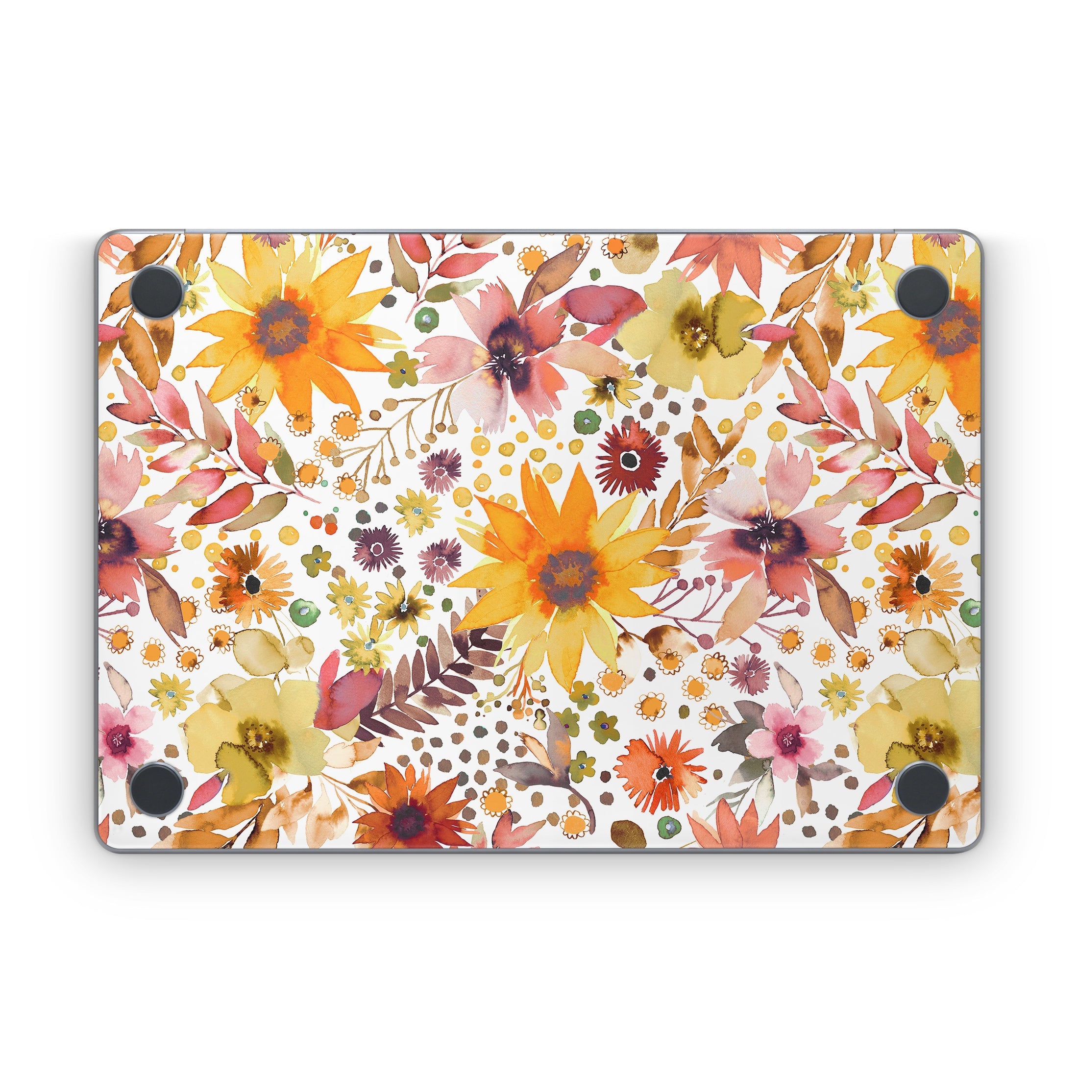 Summer Watercolor Sunflowers - Apple MacBook Skin