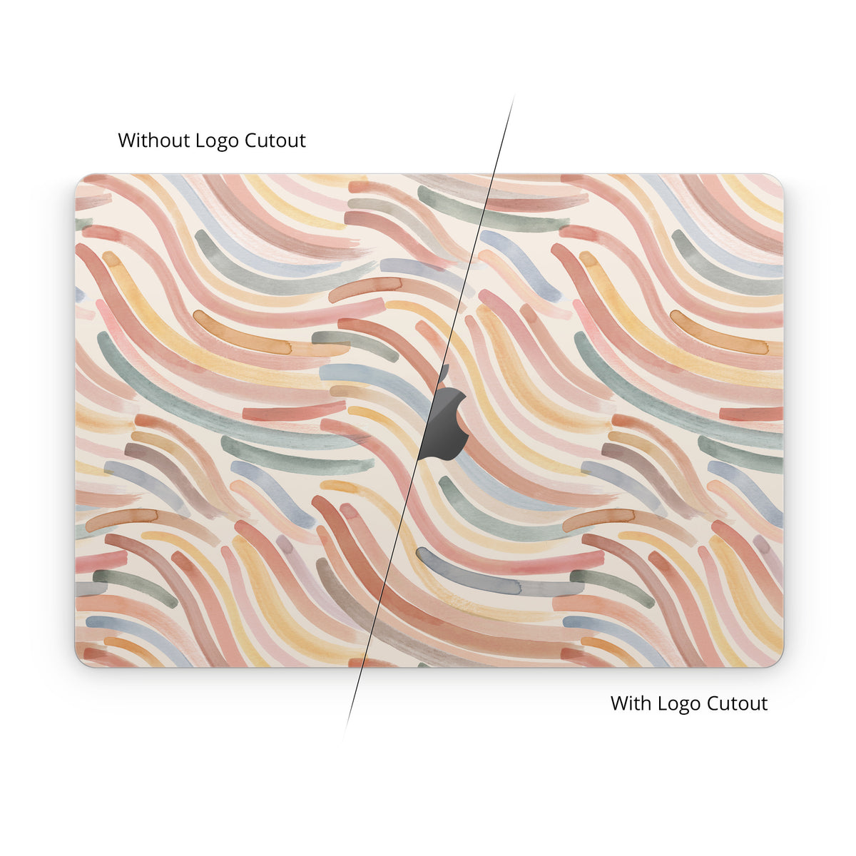 Terracotta Brushstroke Waves - Apple MacBook Skin
