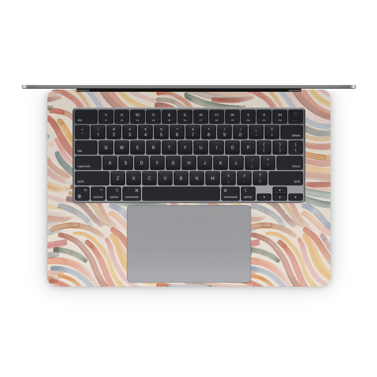Terracotta Brushstroke Waves - Apple MacBook Skin
