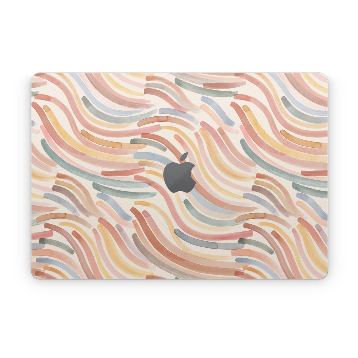 Terracotta Brushstroke Waves - Apple MacBook Skin