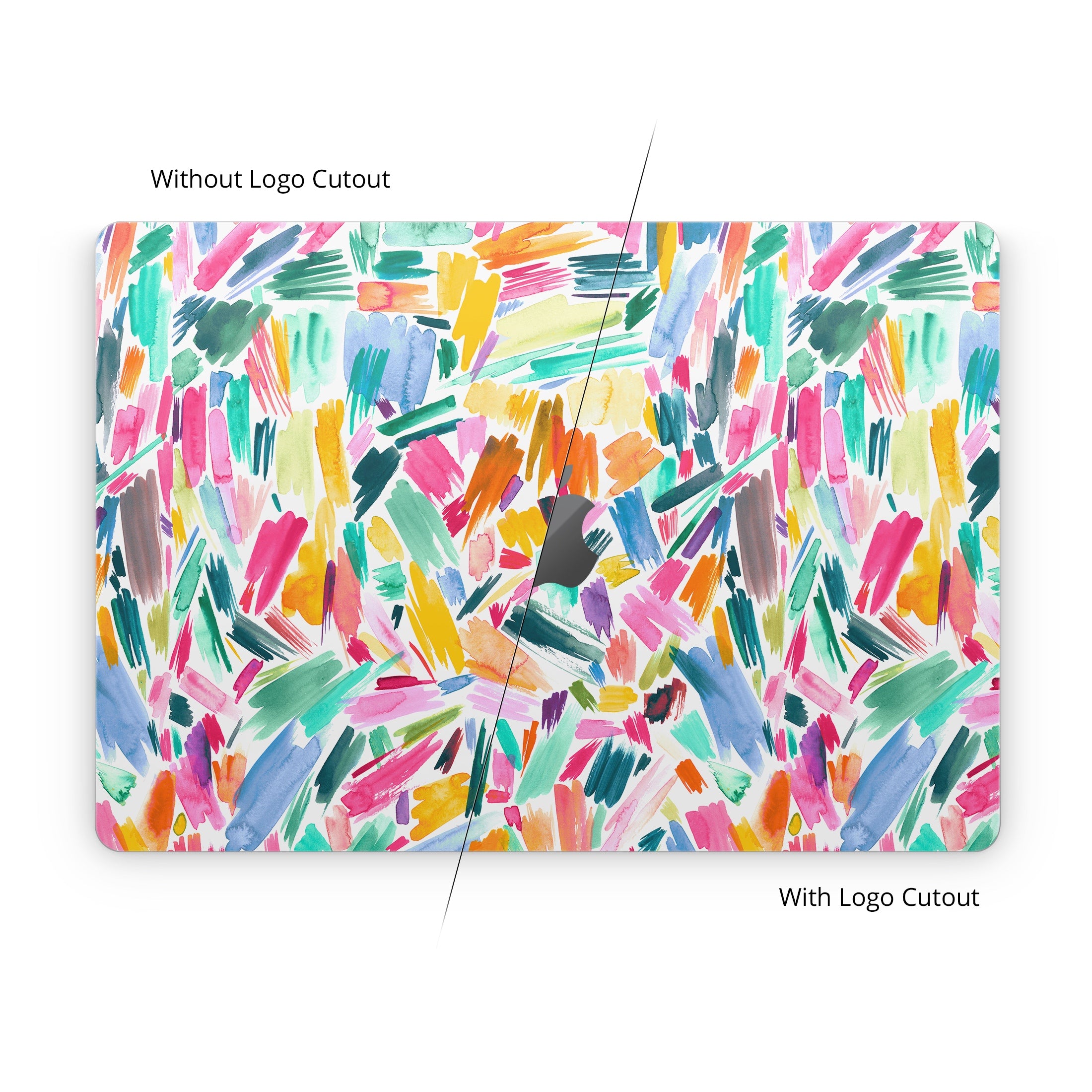 Watercolor Colorful Brushstrokes - Apple MacBook Skin