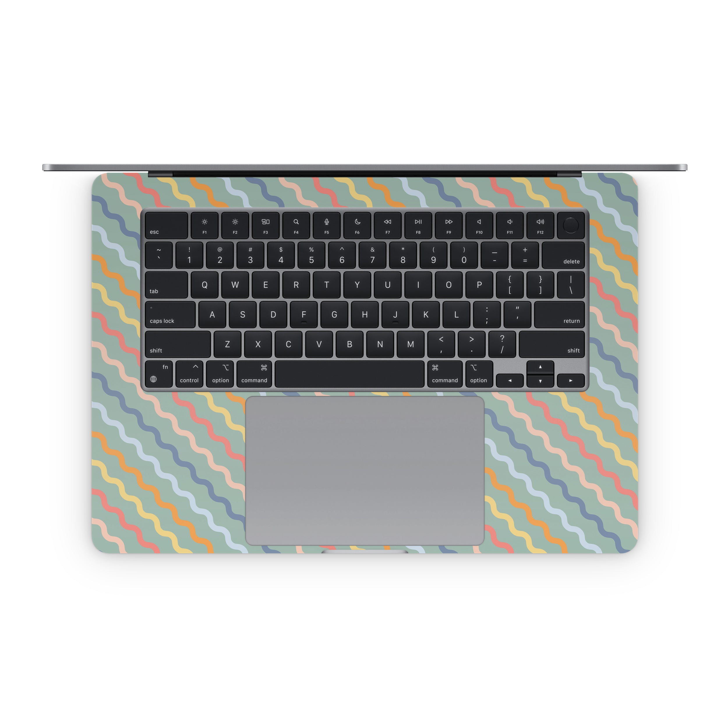 Wavy Diagonal Lines - Apple MacBook Skin