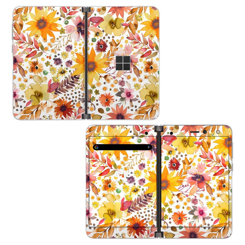 Summer Watercolor Sunflowers - Microsoft Surface Duo Skin