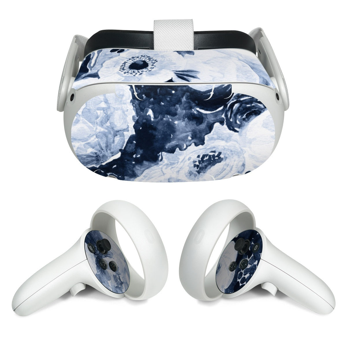 Blue Blooms - Meta Quest 2 Skin