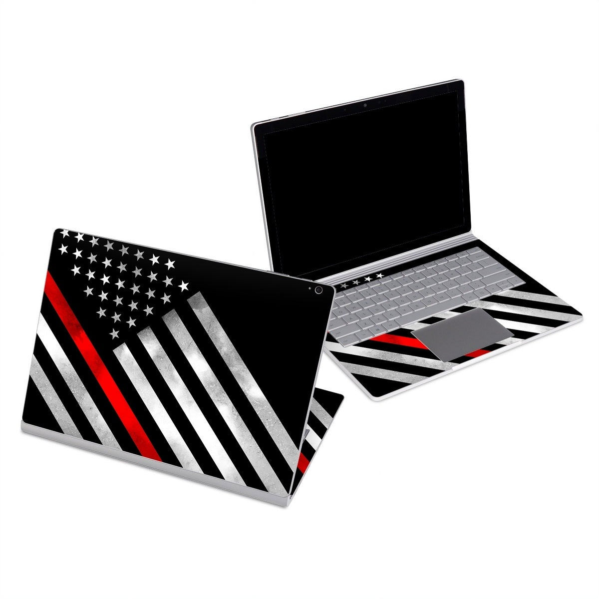 Thin Red Line Hero - Microsoft Surface Book Skin