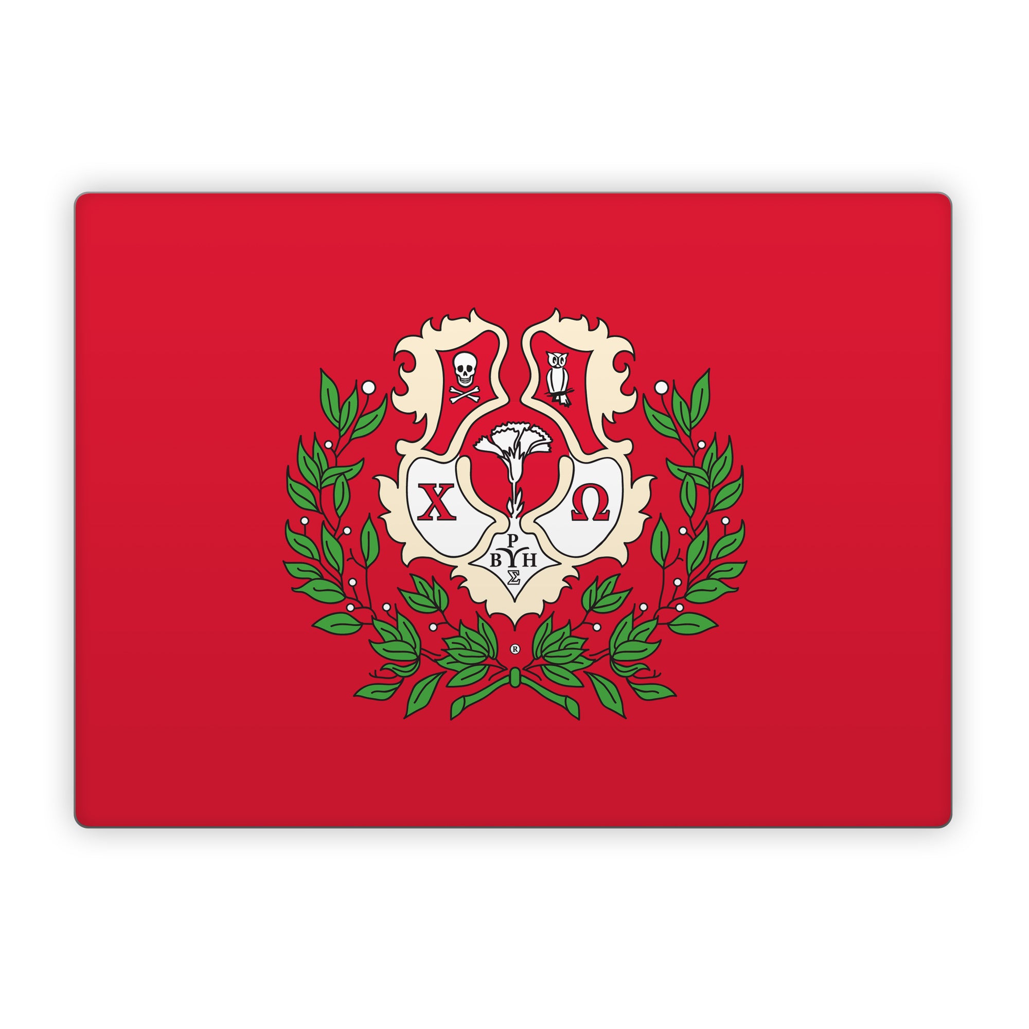 Chi Omega Crest Cardinal - Microsoft Surface Laptop Skin