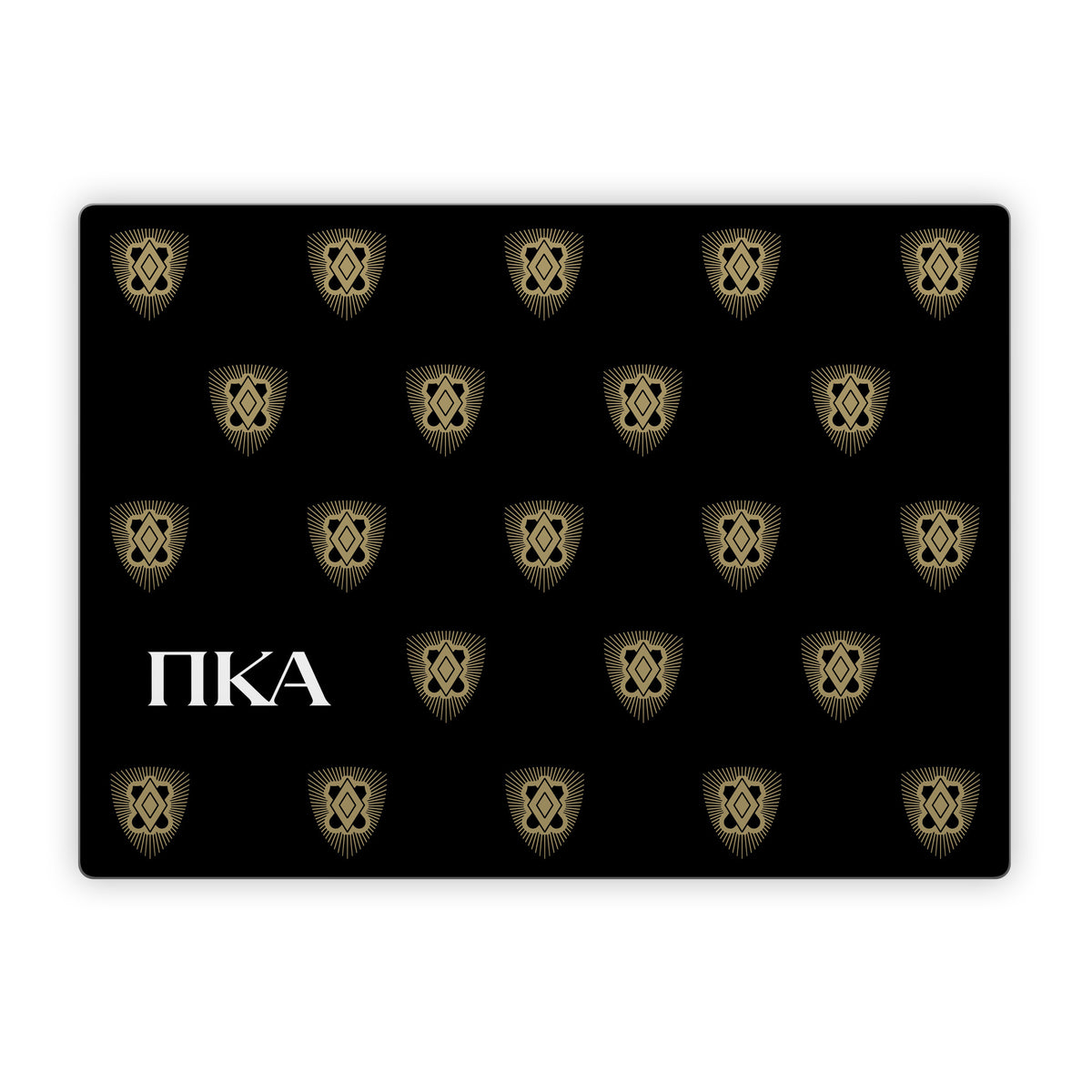 Pi Kappa Alpha Letters Shield Pattern Black - Microsoft Surface Laptop Skin