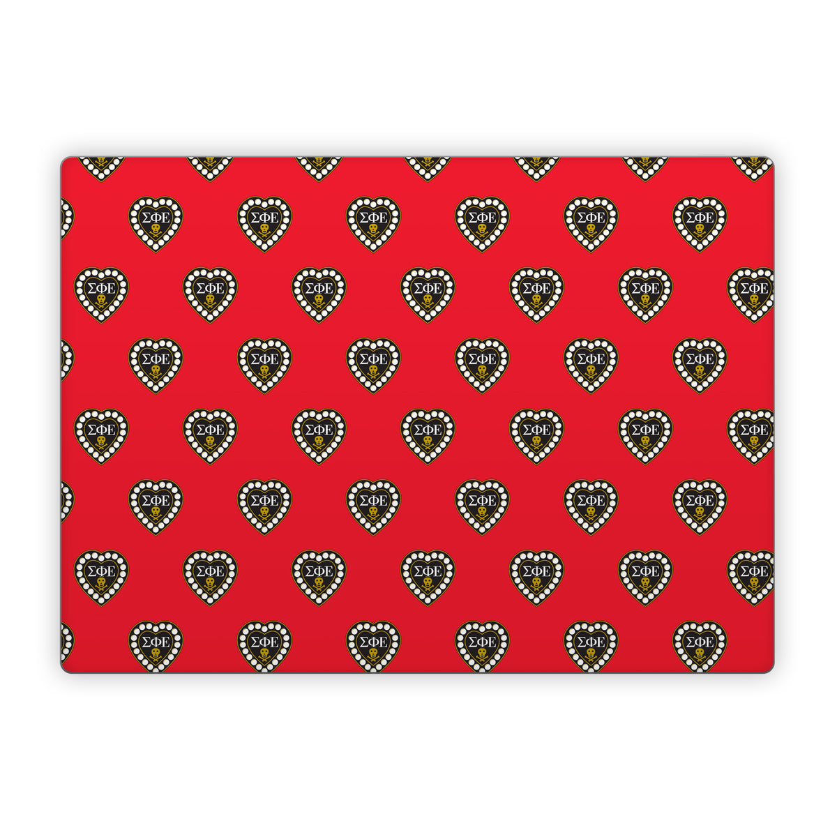Sigma Phi Epsilon Badge Pattern Red - Microsoft Surface Laptop Skin