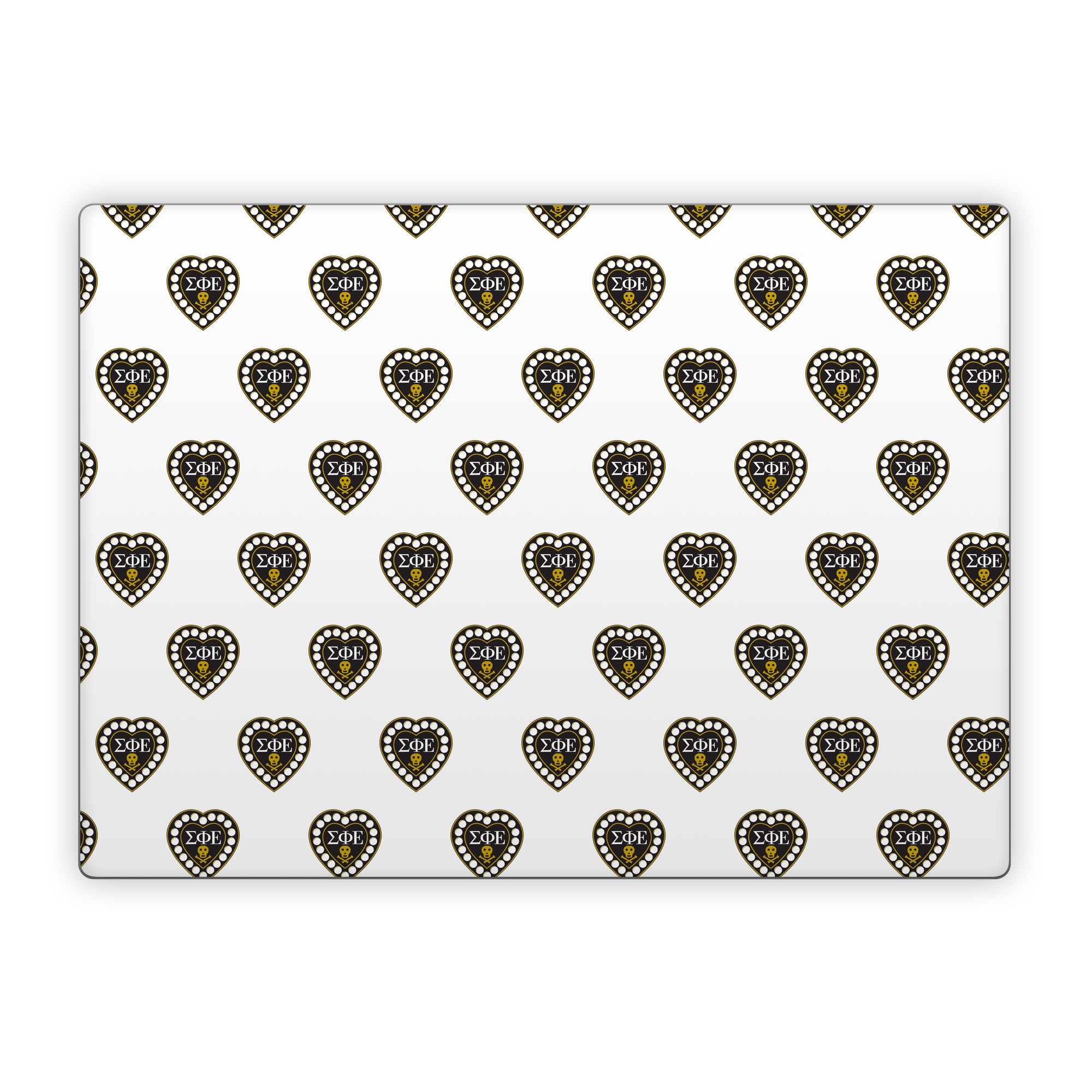 Sigma Phi Epsilon Badge Pattern White - Microsoft Surface Laptop Skin