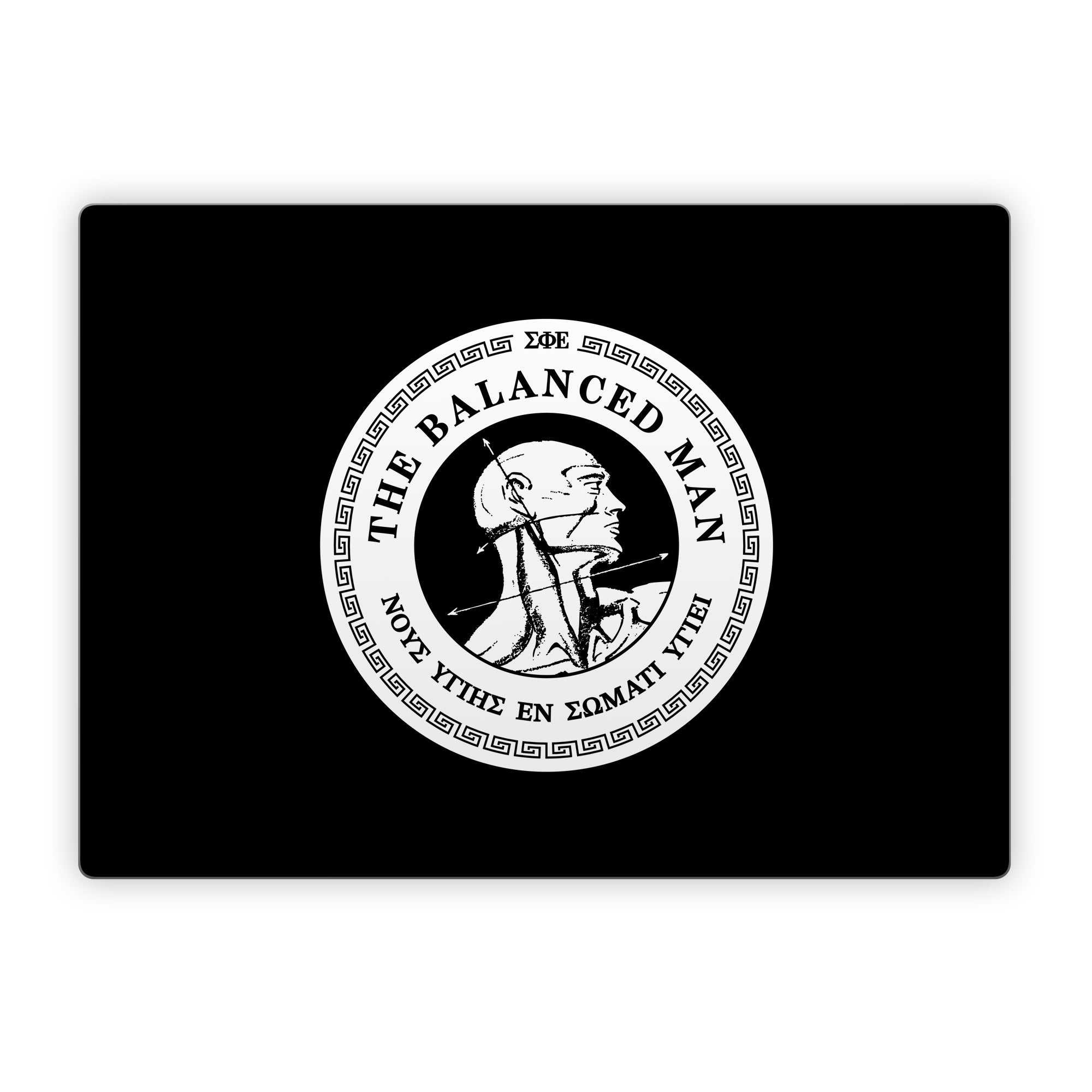 Sigma Phi Epsilon Balanced Man Black - Microsoft Surface Laptop Skin