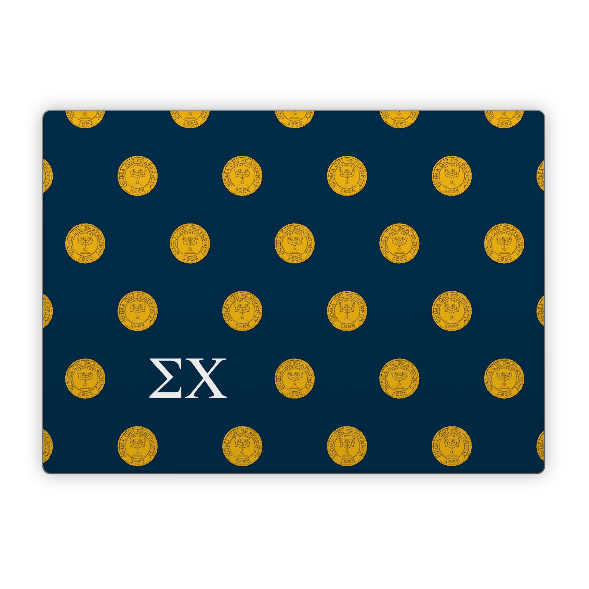 Sigma Chi Seal Pattern with Letters Navy - Microsoft Surface Laptop Skin