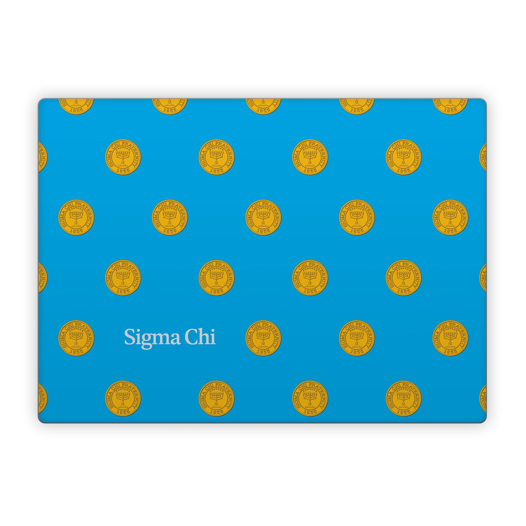 Sigma Chi Seal Pattern with Wordmark Blue - Microsoft Surface Laptop Skin