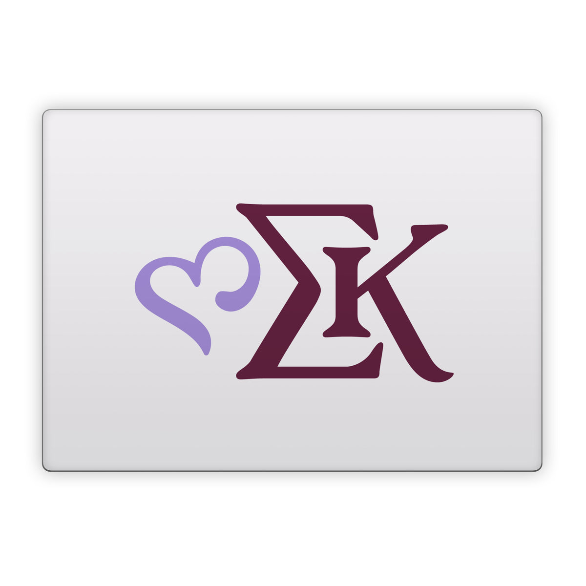 Sigma Kappa Greek Letters Two Color on Dove Love - Microsoft Surface Laptop Skin