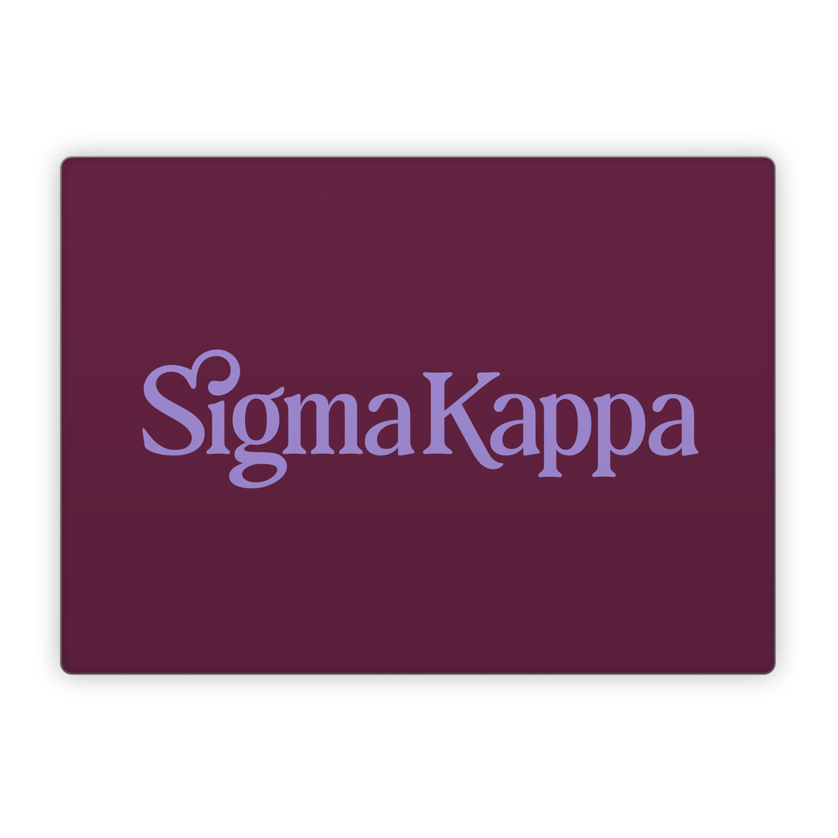 Sigma Kappa Primary Logo Legacy Lavender on Mary Maroon - Microsoft Surface Laptop Skin