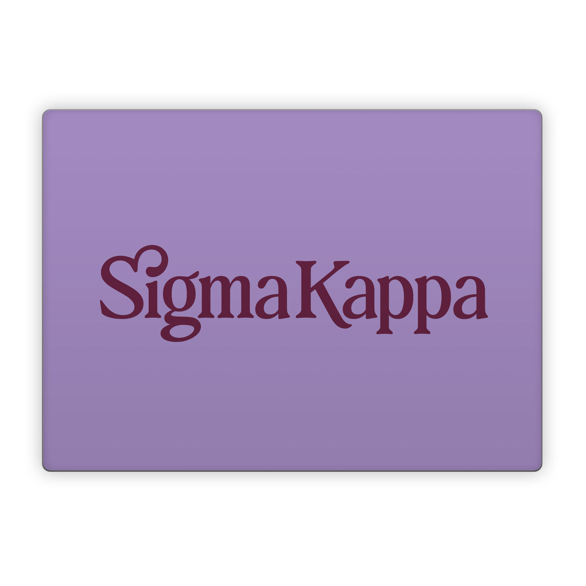 Sigma Kappa Primary Logo Mary Maroon on Legacy Lavender - Microsoft Surface Laptop Skin