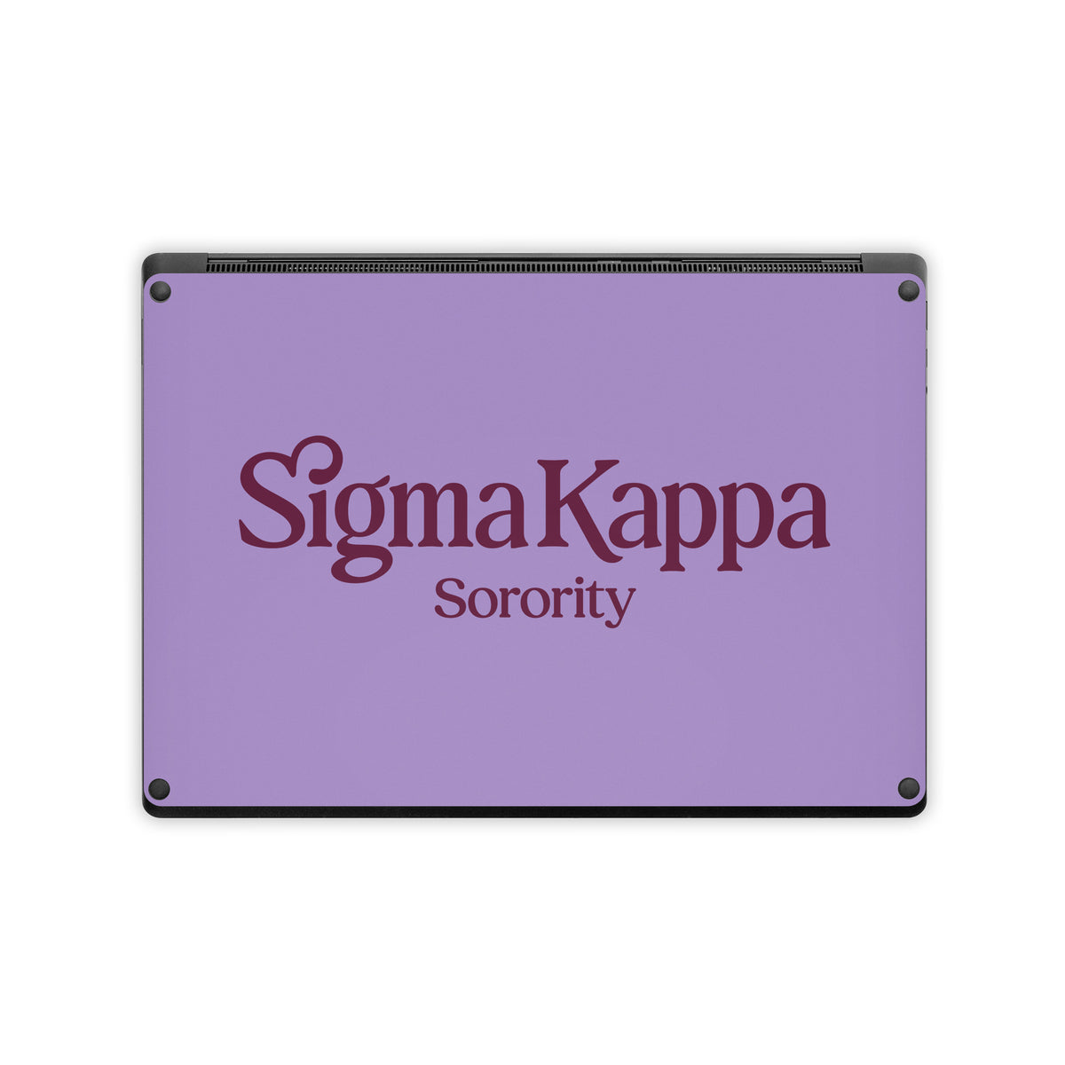 Sigma Kappa Sorority Logo Mary Maroon on Legacy Lavender - Microsoft Surface Laptop Skin