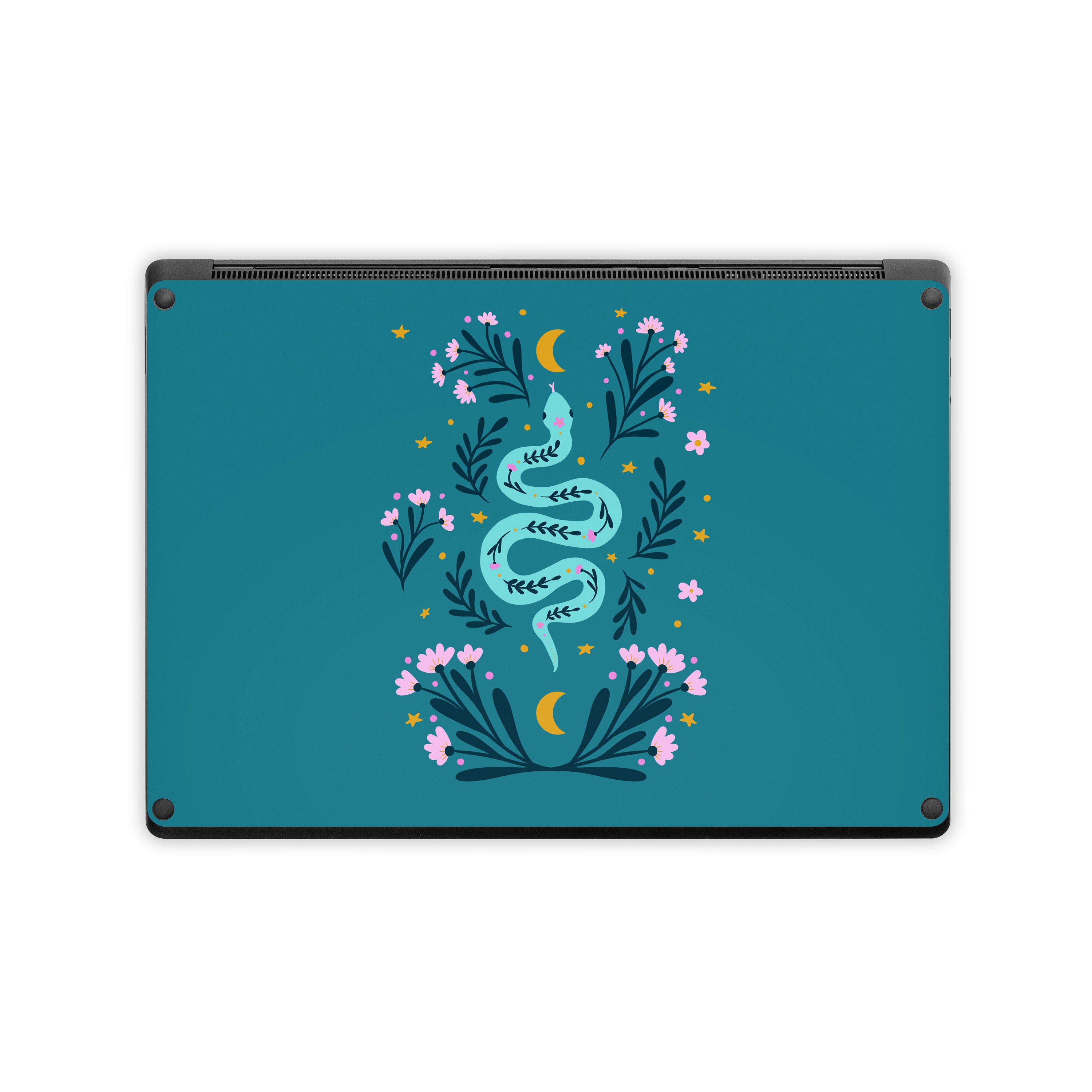 Snake and Flowers - Microsoft Surface Laptop Skin
