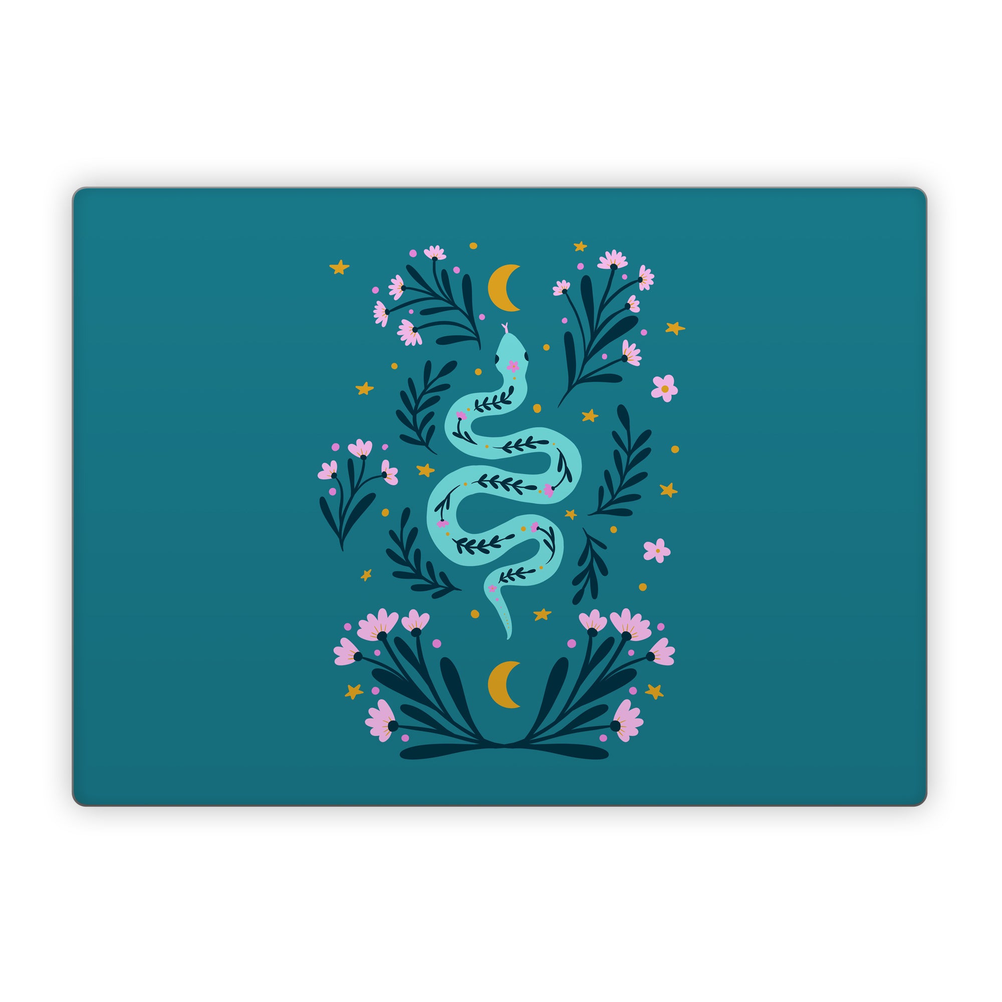 Snake and Flowers - Microsoft Surface Laptop Skin