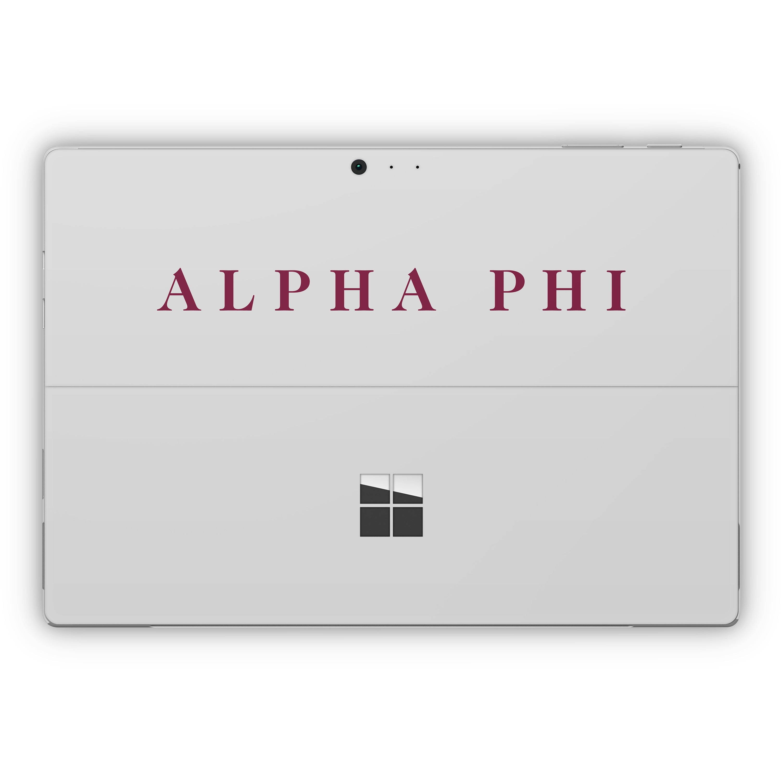 Alpha Phi Wordmark Silver - Microsoft Surface Pro Skin