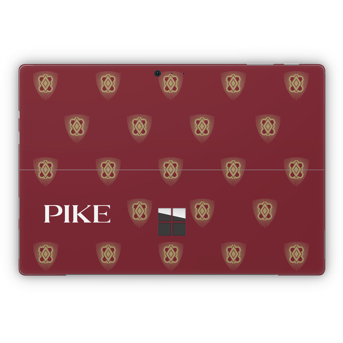 Pi Kappa Alpha PIKE Shield Pattern Garnet - Microsoft Surface Pro Skin