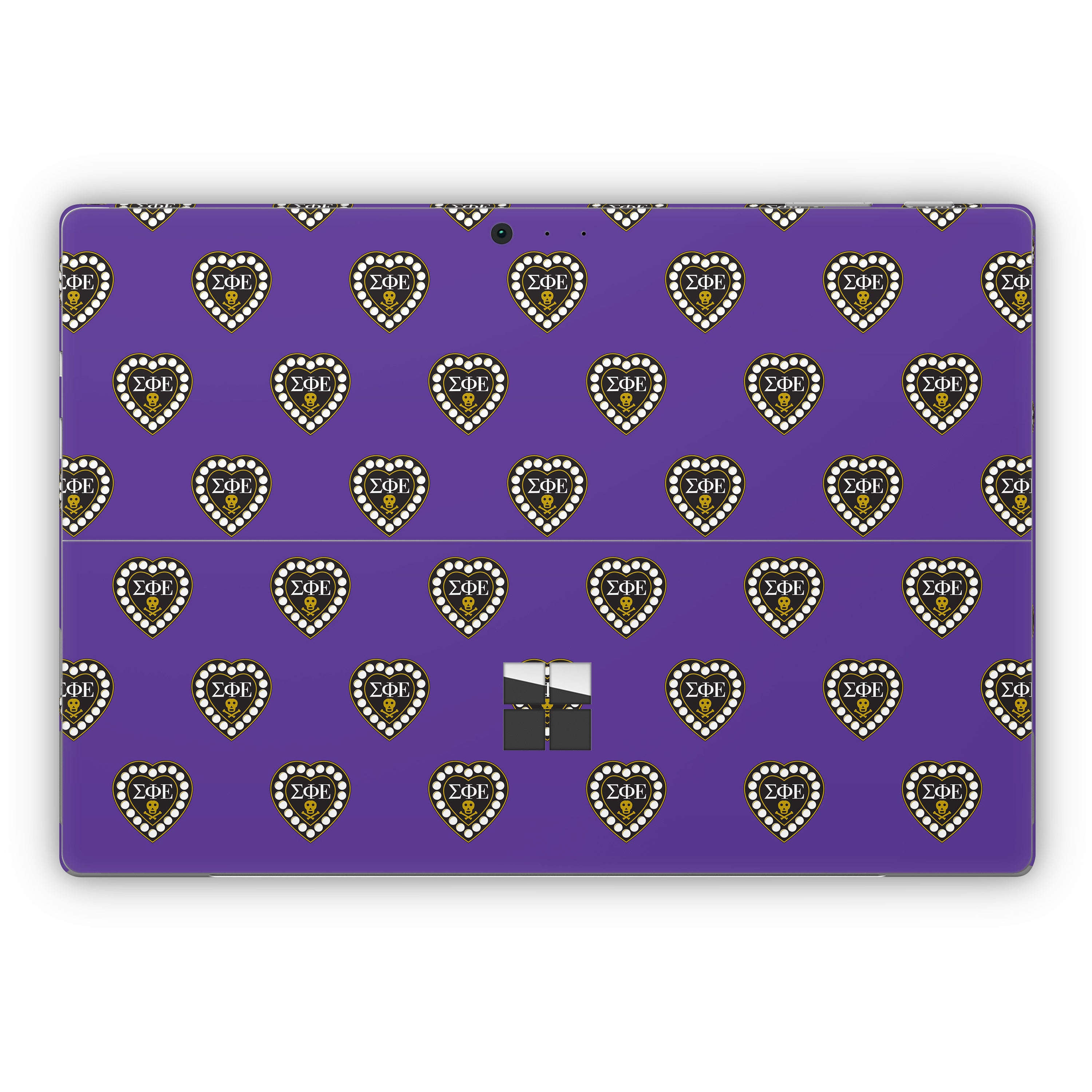 Sigma Phi Epsilon Badge Pattern Purple - Microsoft Surface Pro Skin