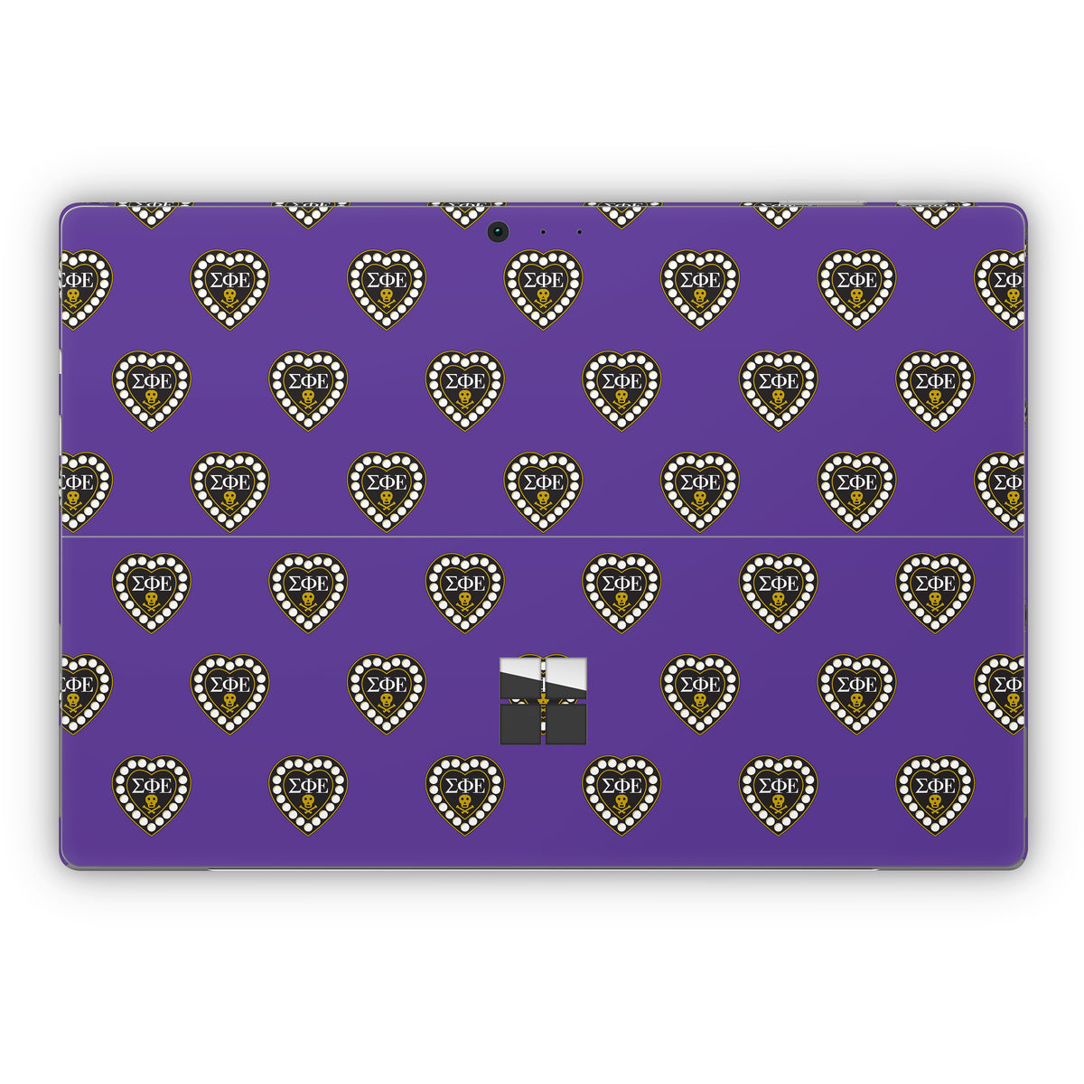 Sigma Phi Epsilon Badge Pattern Purple - Microsoft Surface Pro Skin