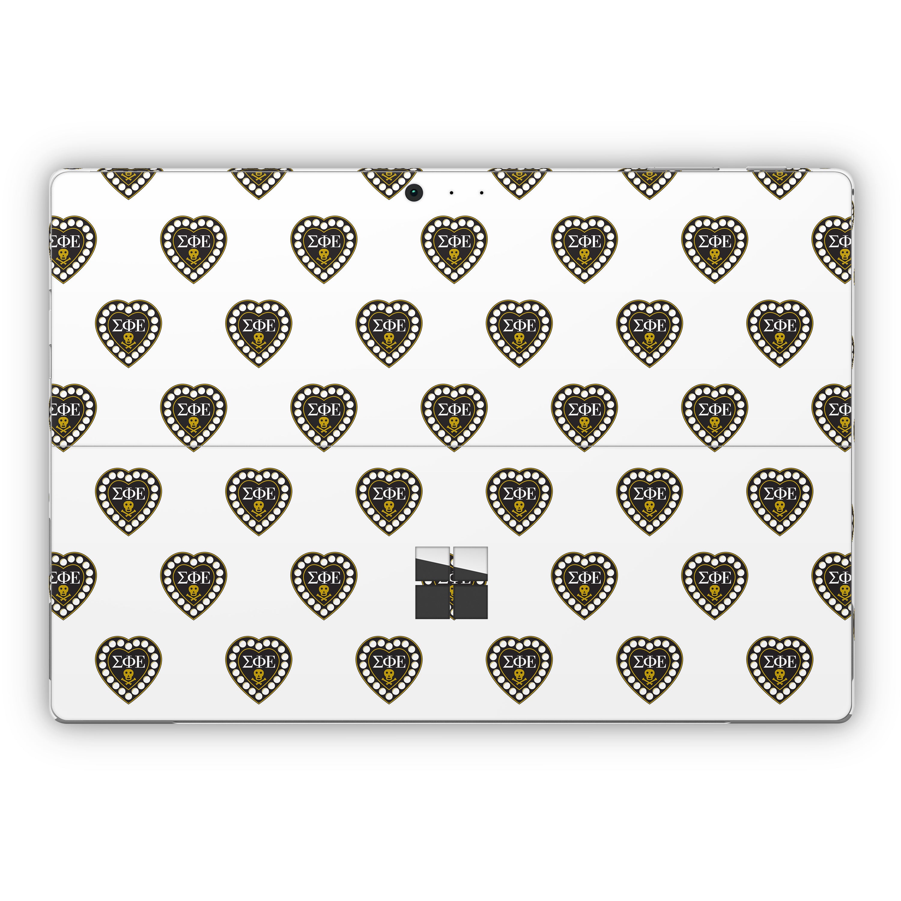 Sigma Phi Epsilon Badge Pattern White - Microsoft Surface Pro Skin