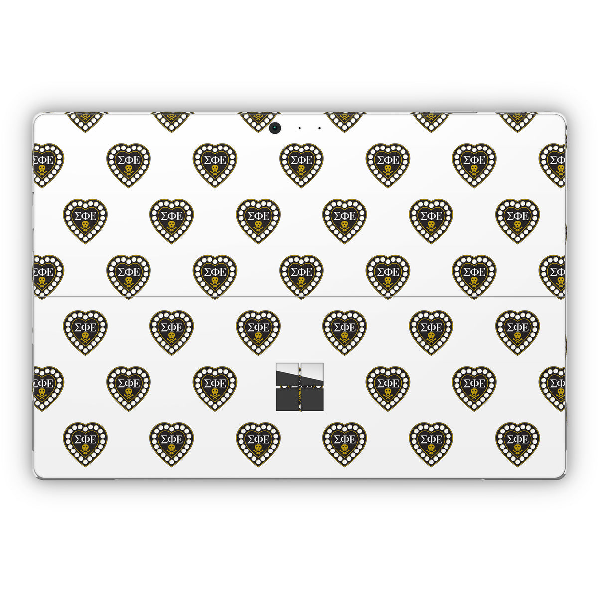 Sigma Phi Epsilon Badge Pattern White - Microsoft Surface Pro Skin