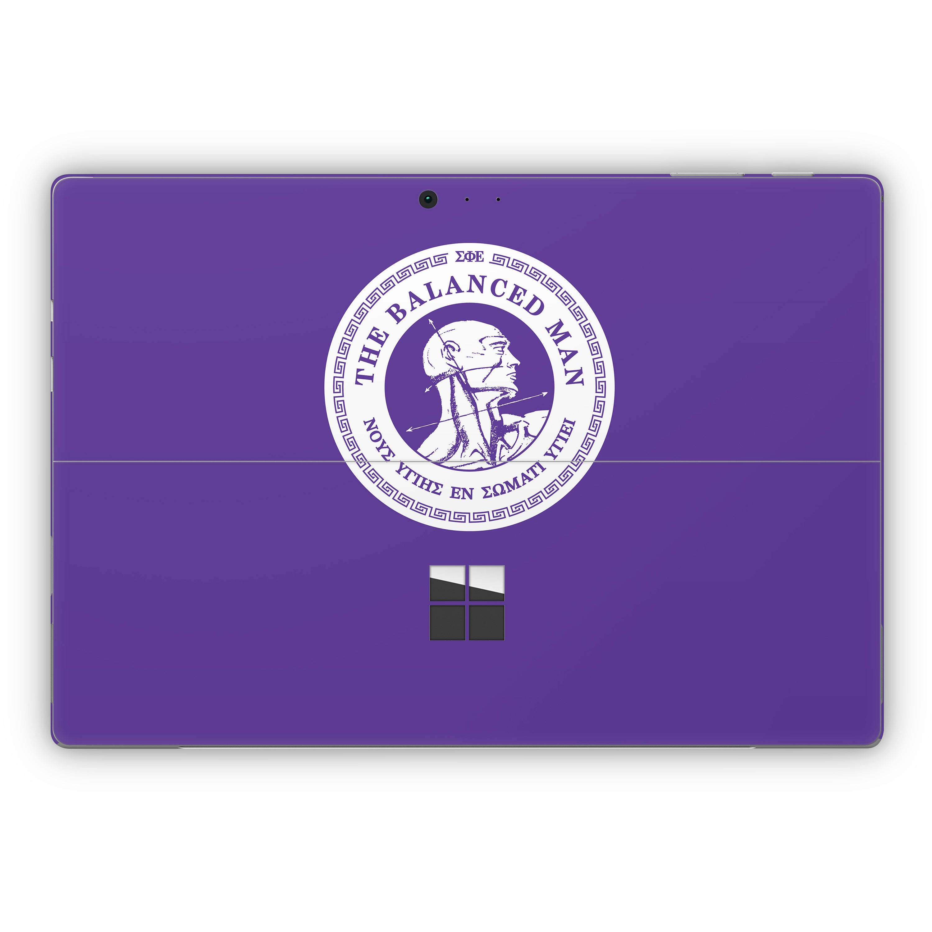 Sigma Phi Epsilon Balanced Man Purple - Microsoft Surface Pro Skin