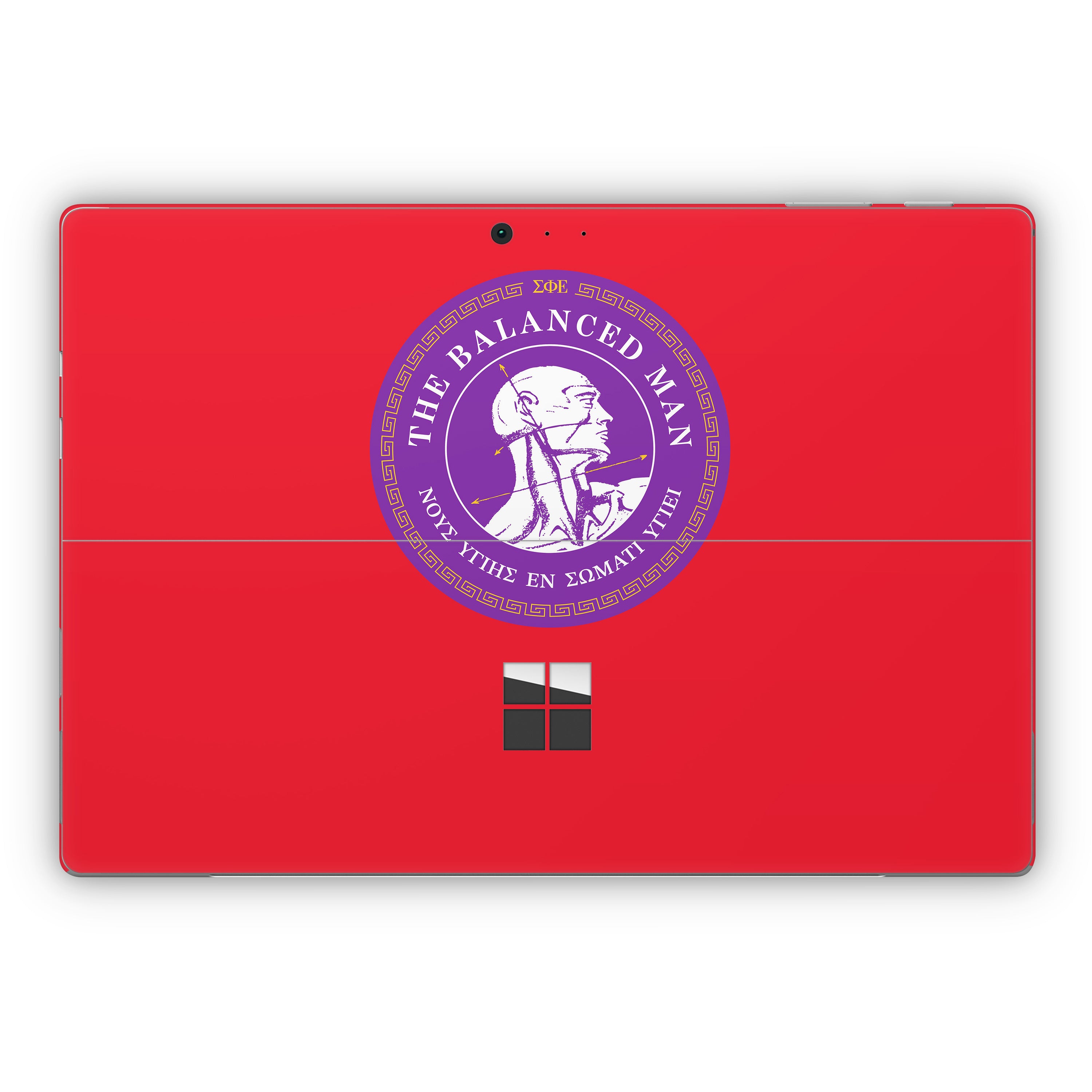 Sigma Phi Epsilon Balanced Man Red - Microsoft Surface Pro Skin