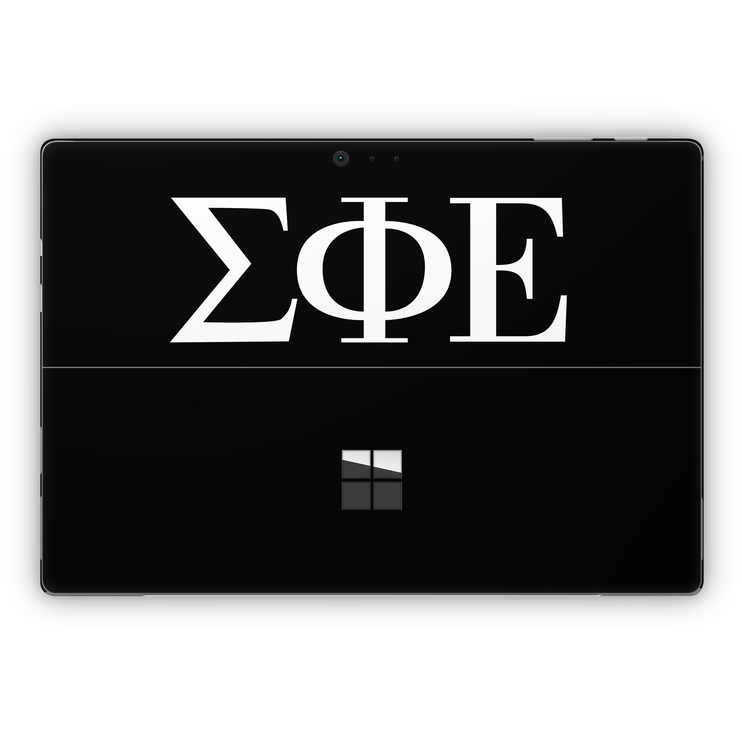 Sigma Phi Epsilon Greek Letters Black - Microsoft Surface Pro Skin