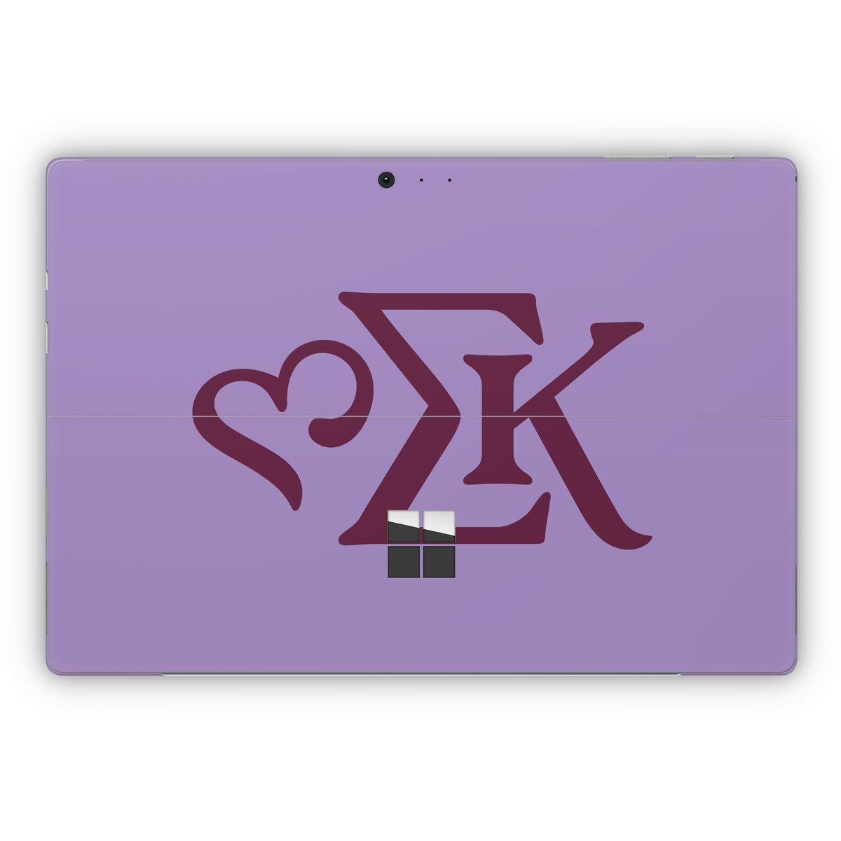 Sigma Kappa Greek Letters Mary Maroon on Legacy Lavender - Microsoft Surface Pro Skin