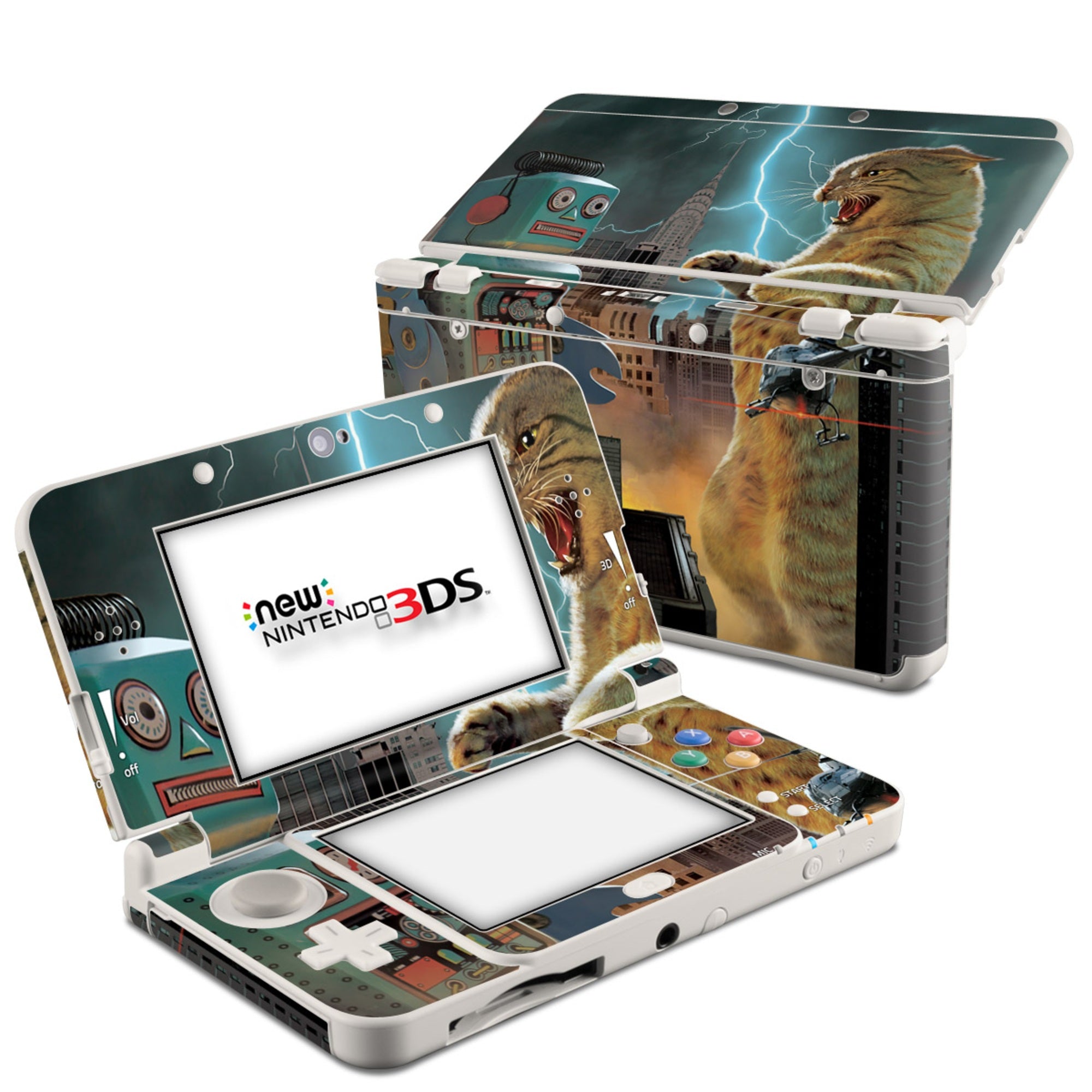 Catzilla Vs Robot - Nintendo 3DS 2015 Skin
