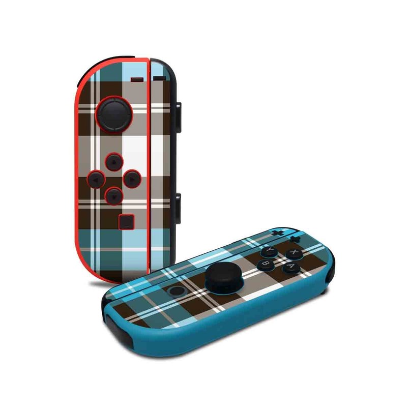 Turquoise Plaid - Nintendo Joy-Con Controller Skin