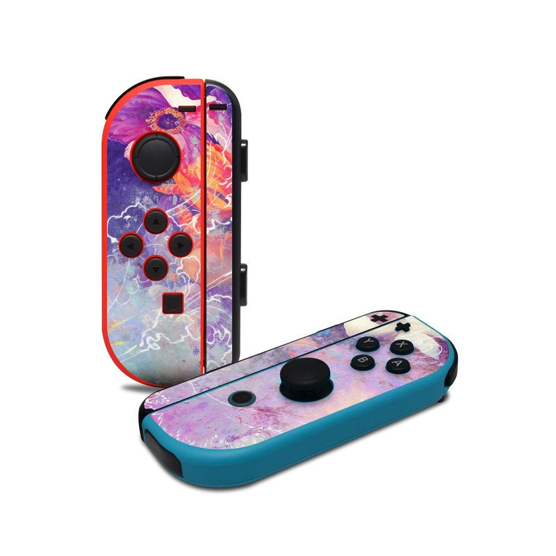 Sketch Flowers Lily - Nintendo Joy-Con Controller Skin